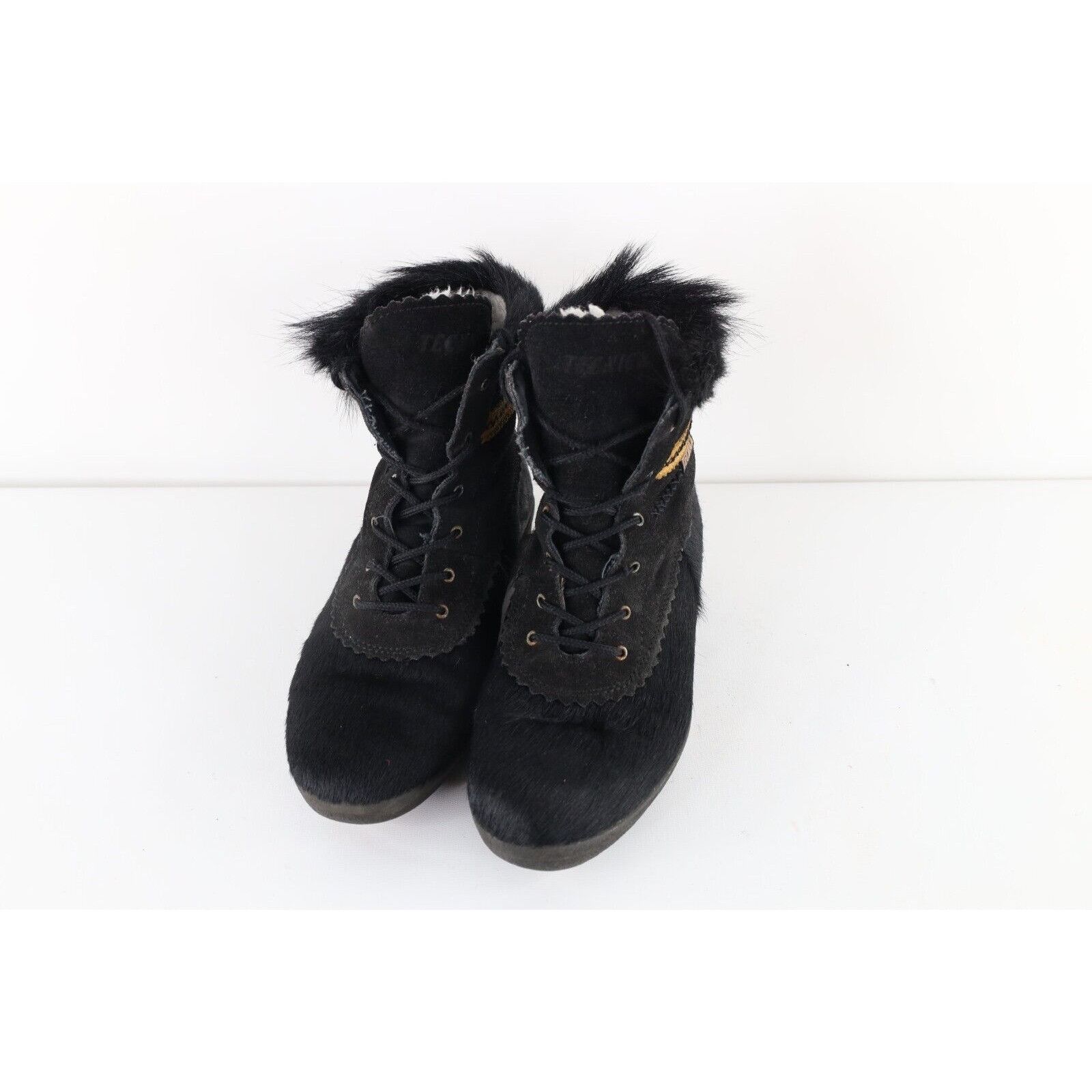 Vintage Vintage 90s Streetwear Fur Suede Leather Moccasin Boots Size US 8 / IT 38 - 2 Thumbnail