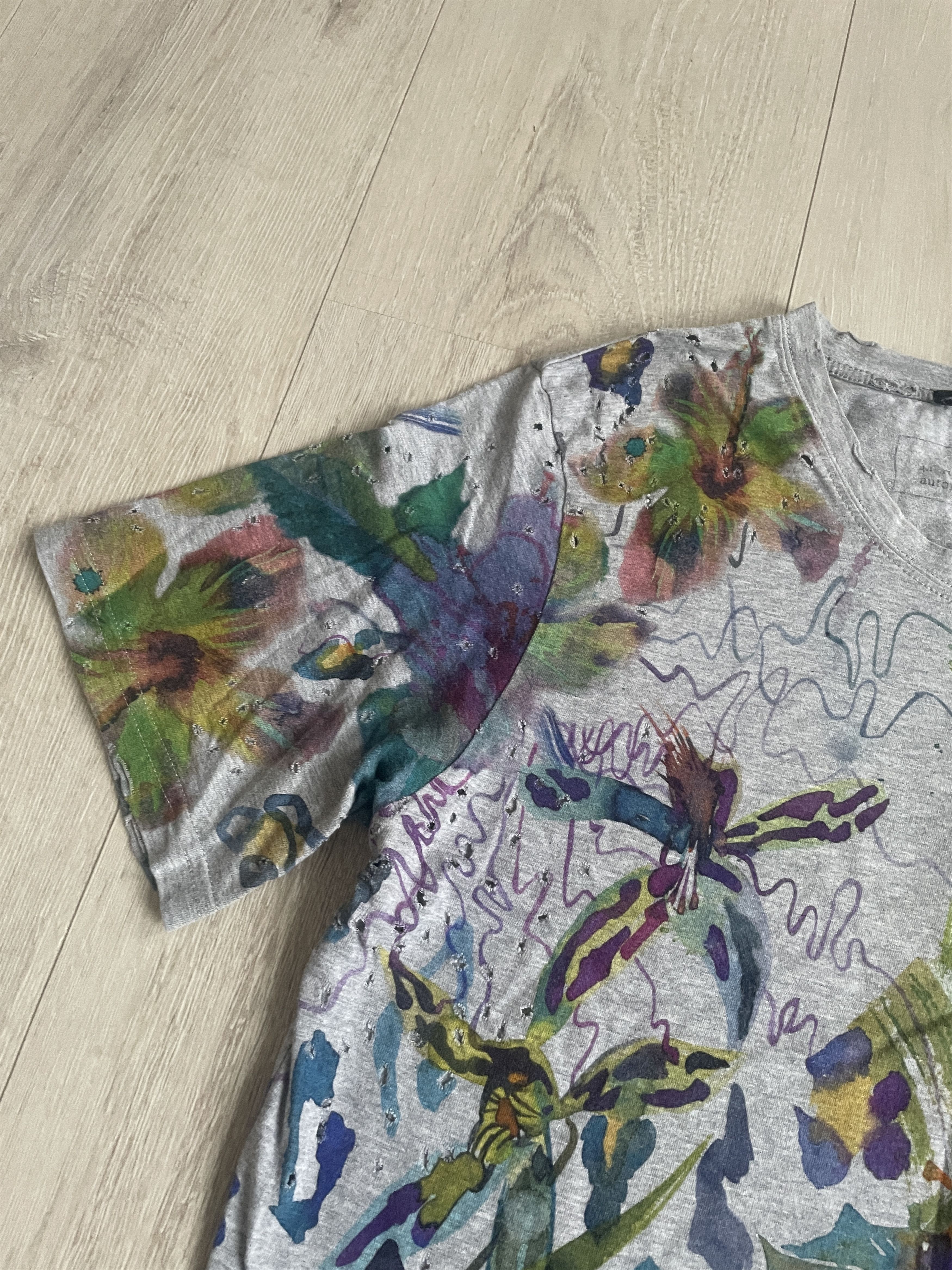 Balmain Balmain AW10 tropical shotgun tee by Christophe Decarnin Size US S / EU 44-46 / 1 - 6 Thumbnail