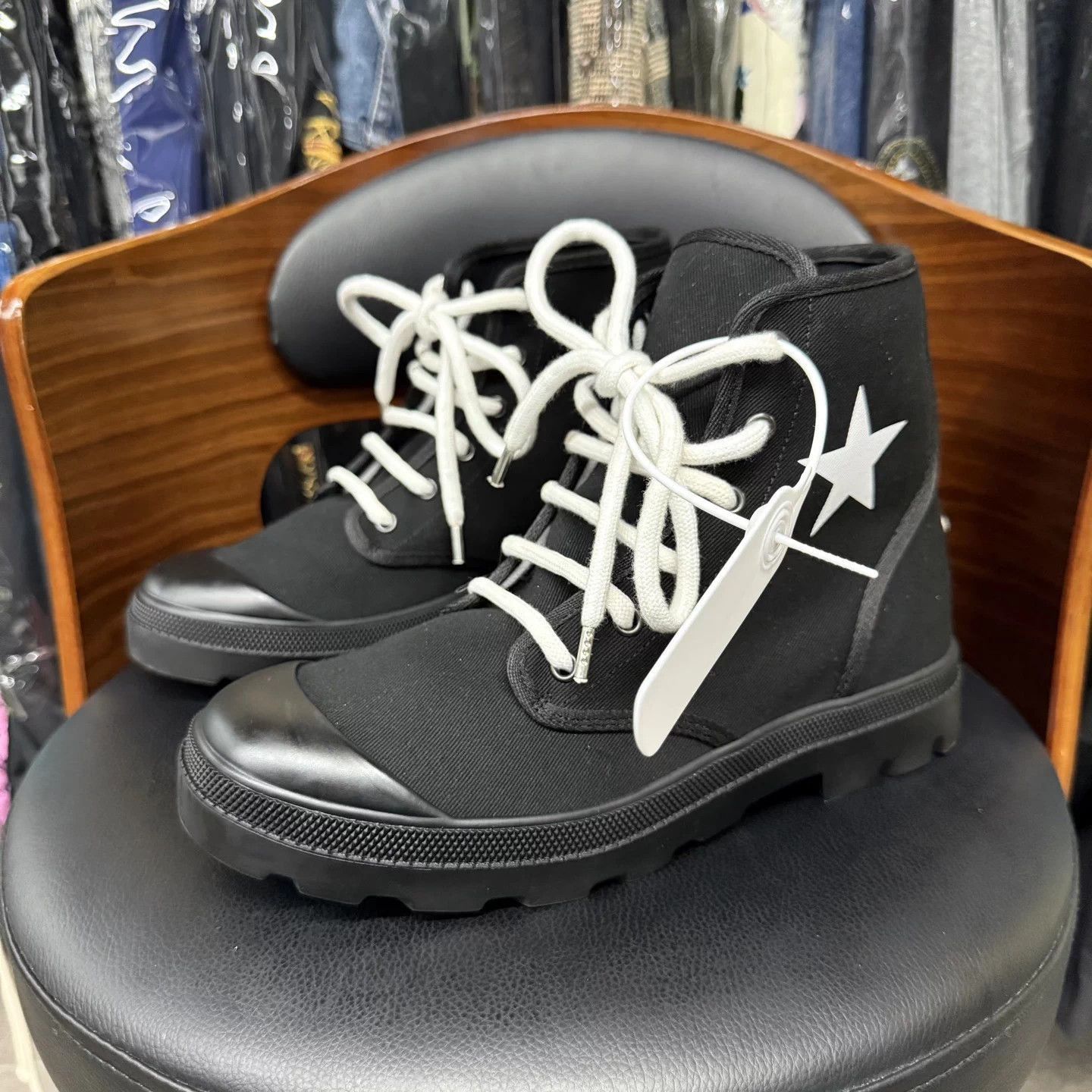 Givenchy Black Lace-Up Ankle Boots Size 7 Size US 7 / EU 40 - 1 Thumbnail