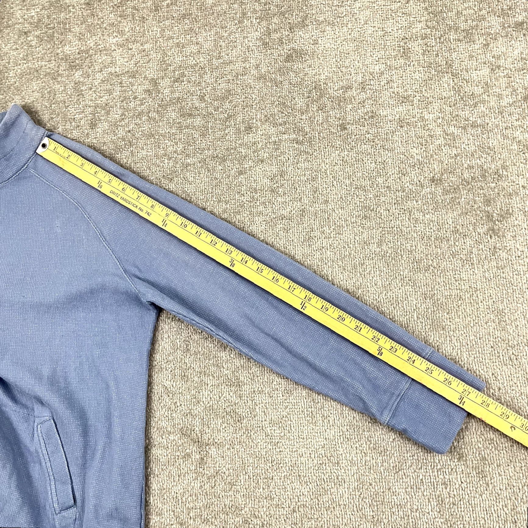 Vintage VINTAGE LULU-B Pullover Womens Large Blue Half Zip Stretch Kangaroo Pocket Tennis Golf Size L / US 10 / IT 46 - 6 Thumbnail