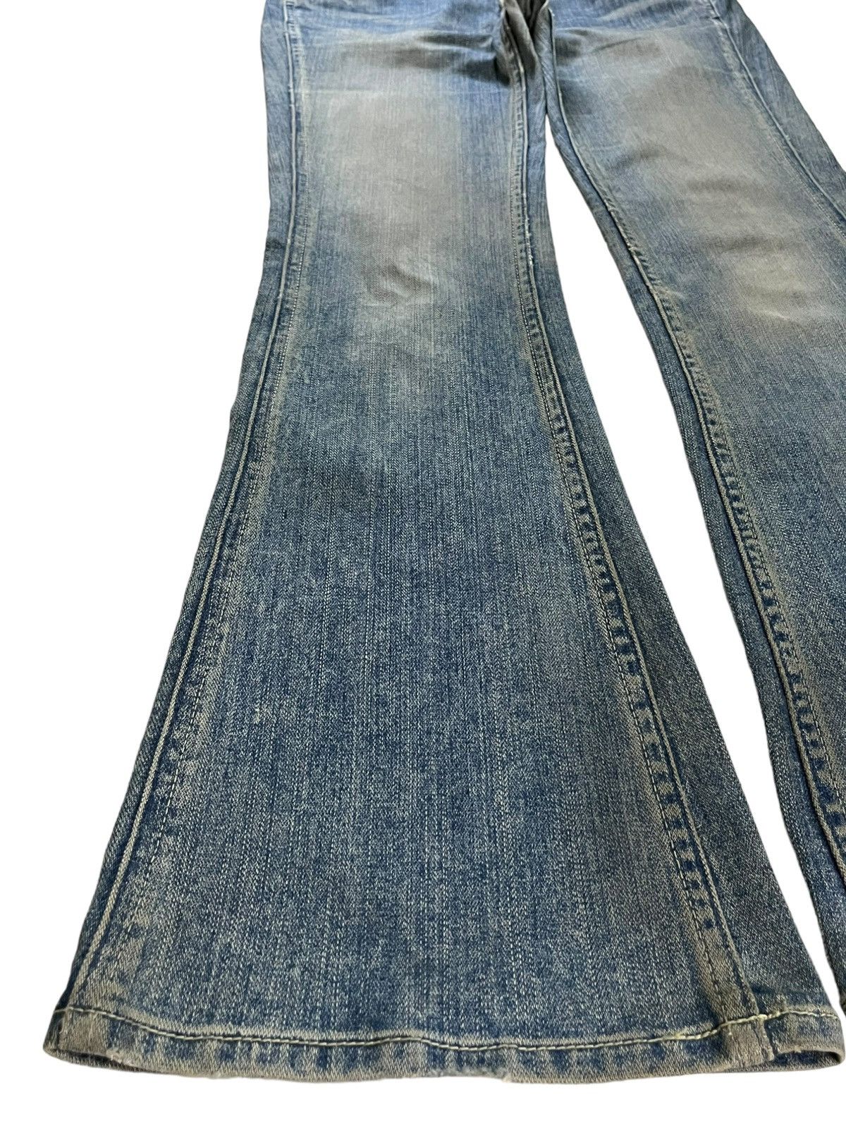 Japanese Brand SALES🔥Vintage Japanese Rusty Mud Wash Distress Flare Jeans Size 29" - 6 Thumbnail