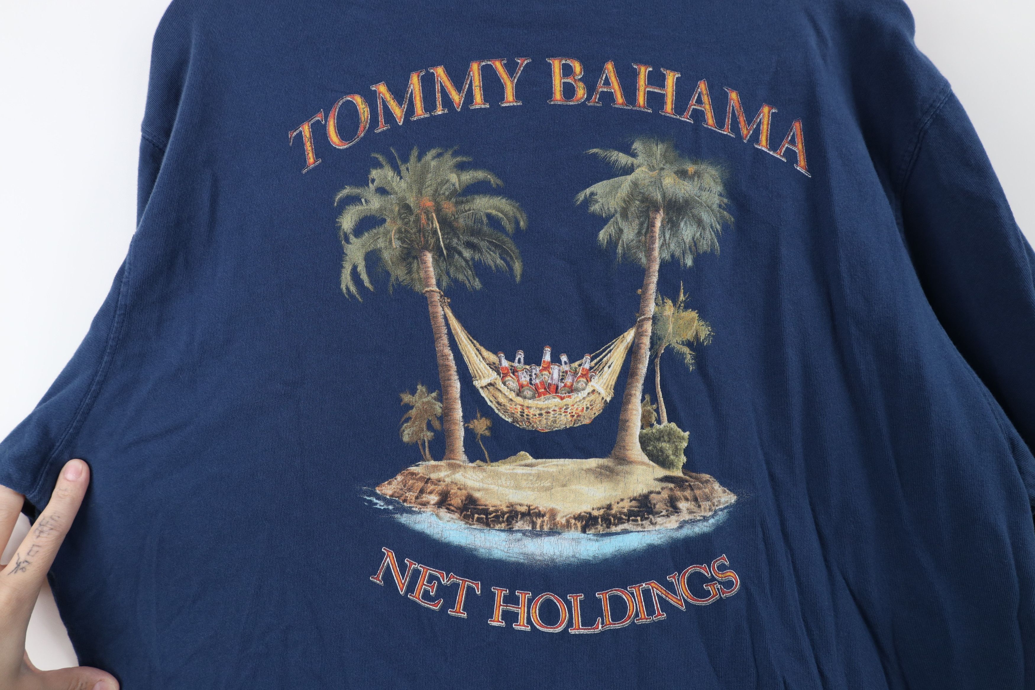 Tommy Bahama Vintage Y2K Tommy Bahama Relax Net Holdings Hammock T-Shirt Size US L / EU 52-54 / 3 - 10 Thumbnail