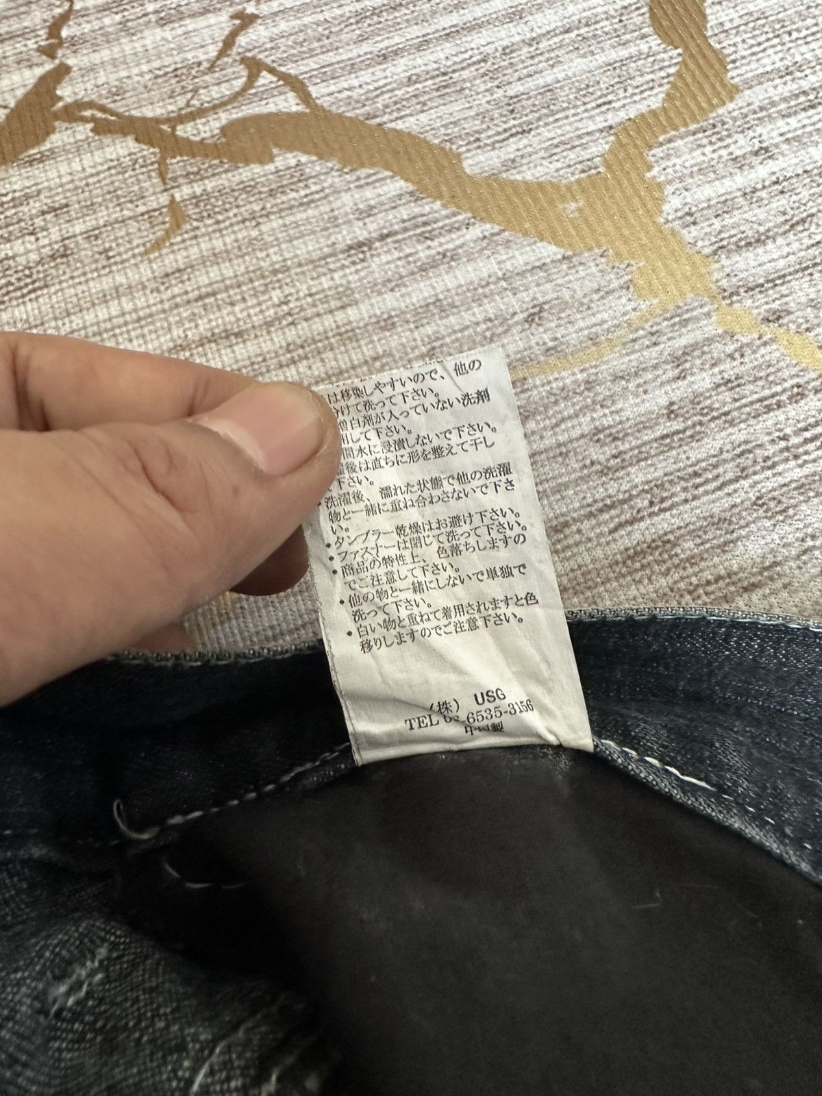 Tornado Mart FLARE Black Barcara Distressed Claw Marks Design Denim Size US 32 / EU 48 - 23 Thumbnail
