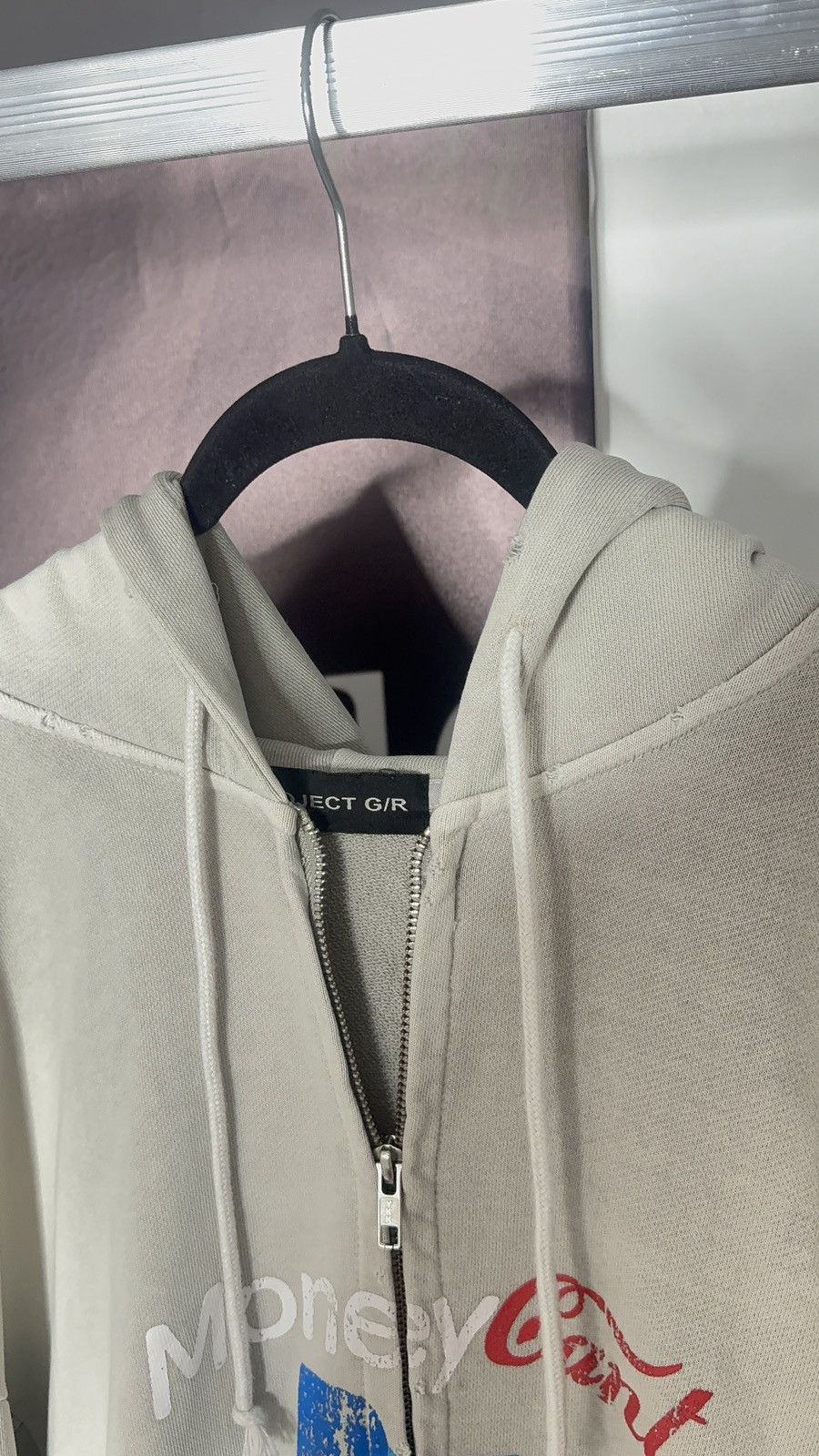 PROJECT G/R ✅ Project G/R PayPal Washed Grey Zip hoodie Distressed 2 Size US L / EU 52-54 / 3 - 4 Thumbnail