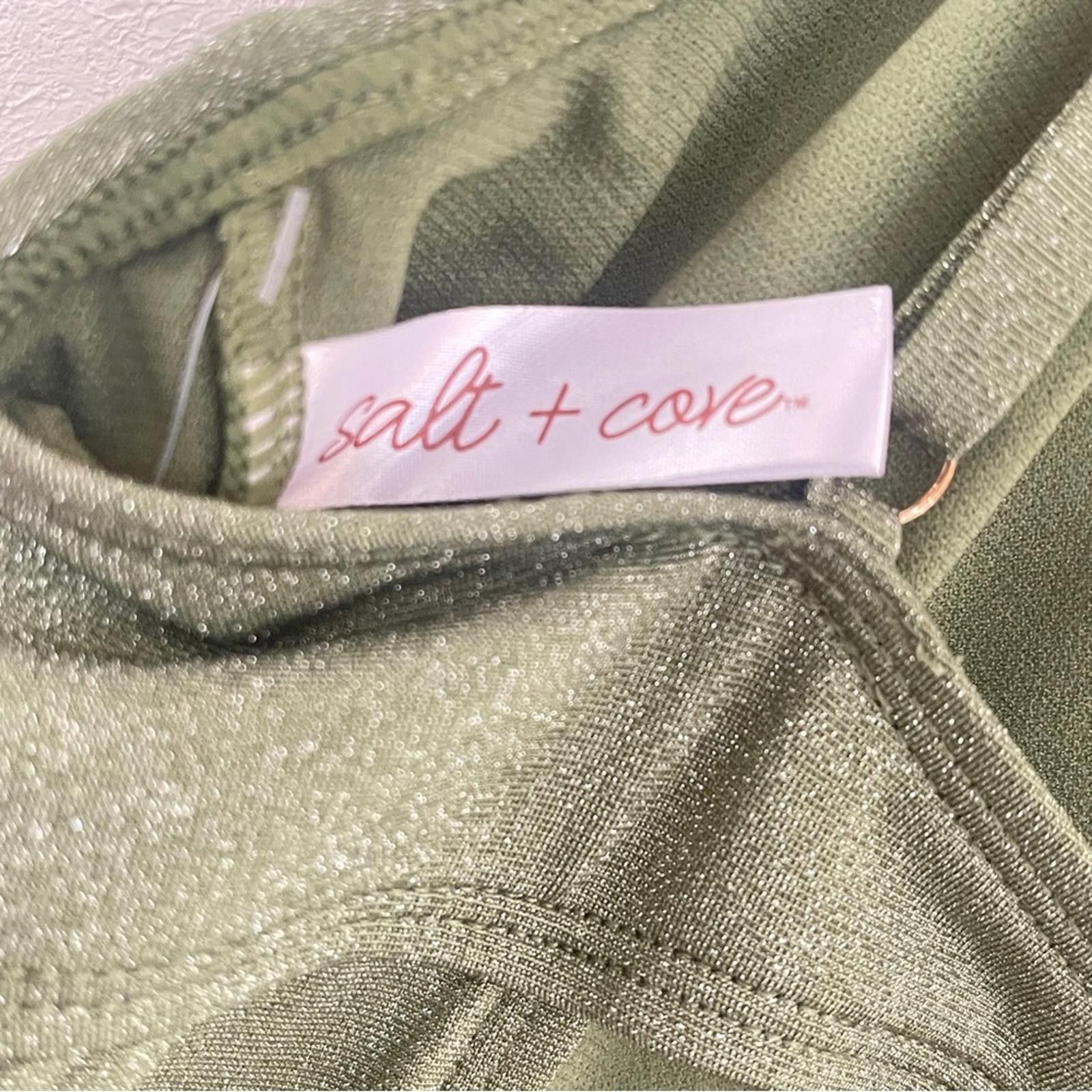 Other Salt + Cove Olive Green One-Piece Swimsuit in Size L NWT Size ONE SIZE - 5 Thumbnail