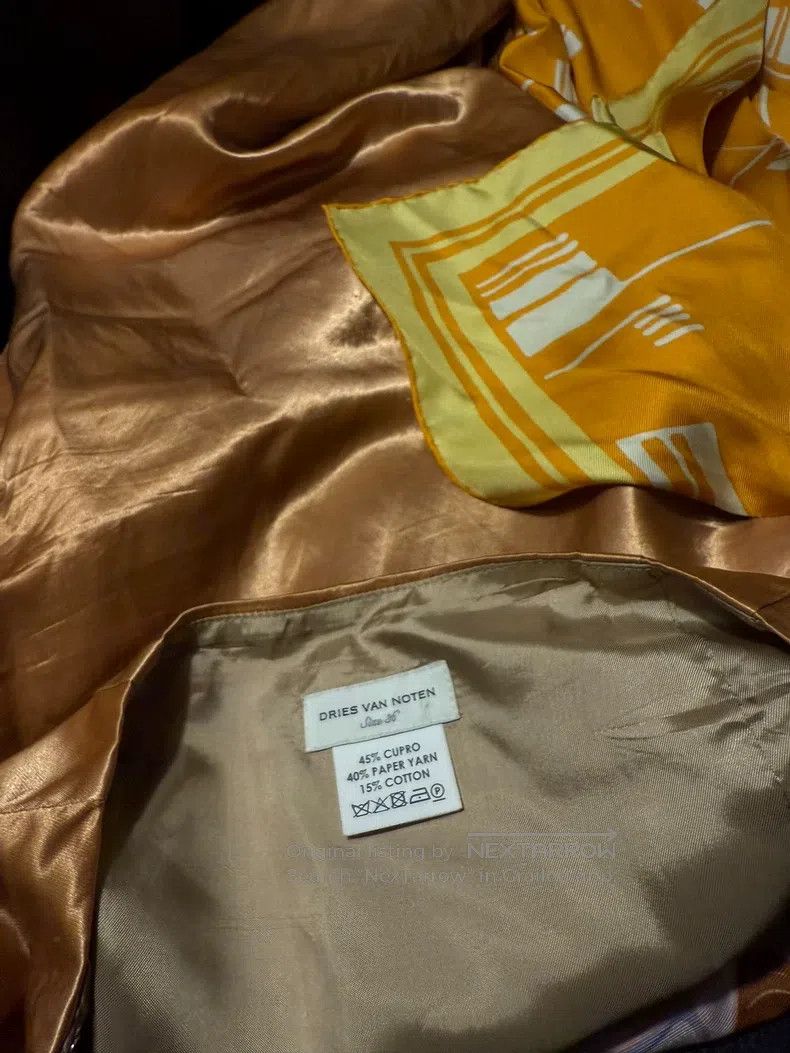 Dries Van Noten Dries Van Noten Silk Scarf Midi Skirt Size 35" - 2 Thumbnail