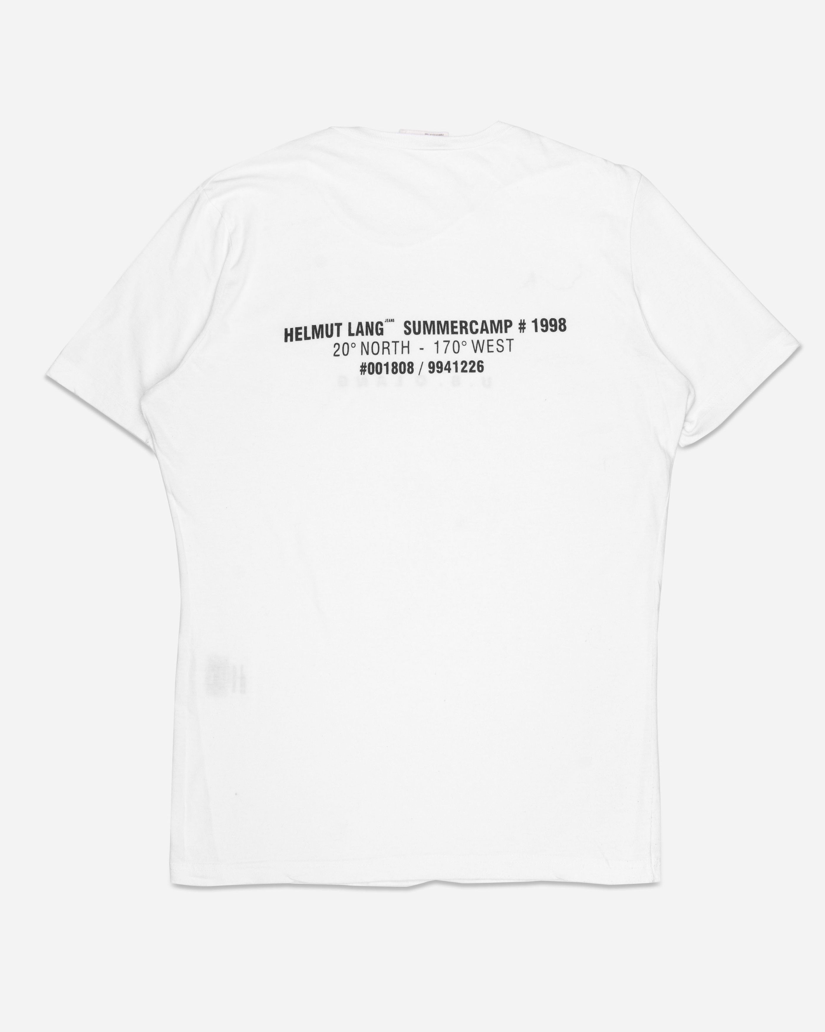 image of Helmut Lang Ss1998 Summercamp Tee in White, Men's (Size Large)