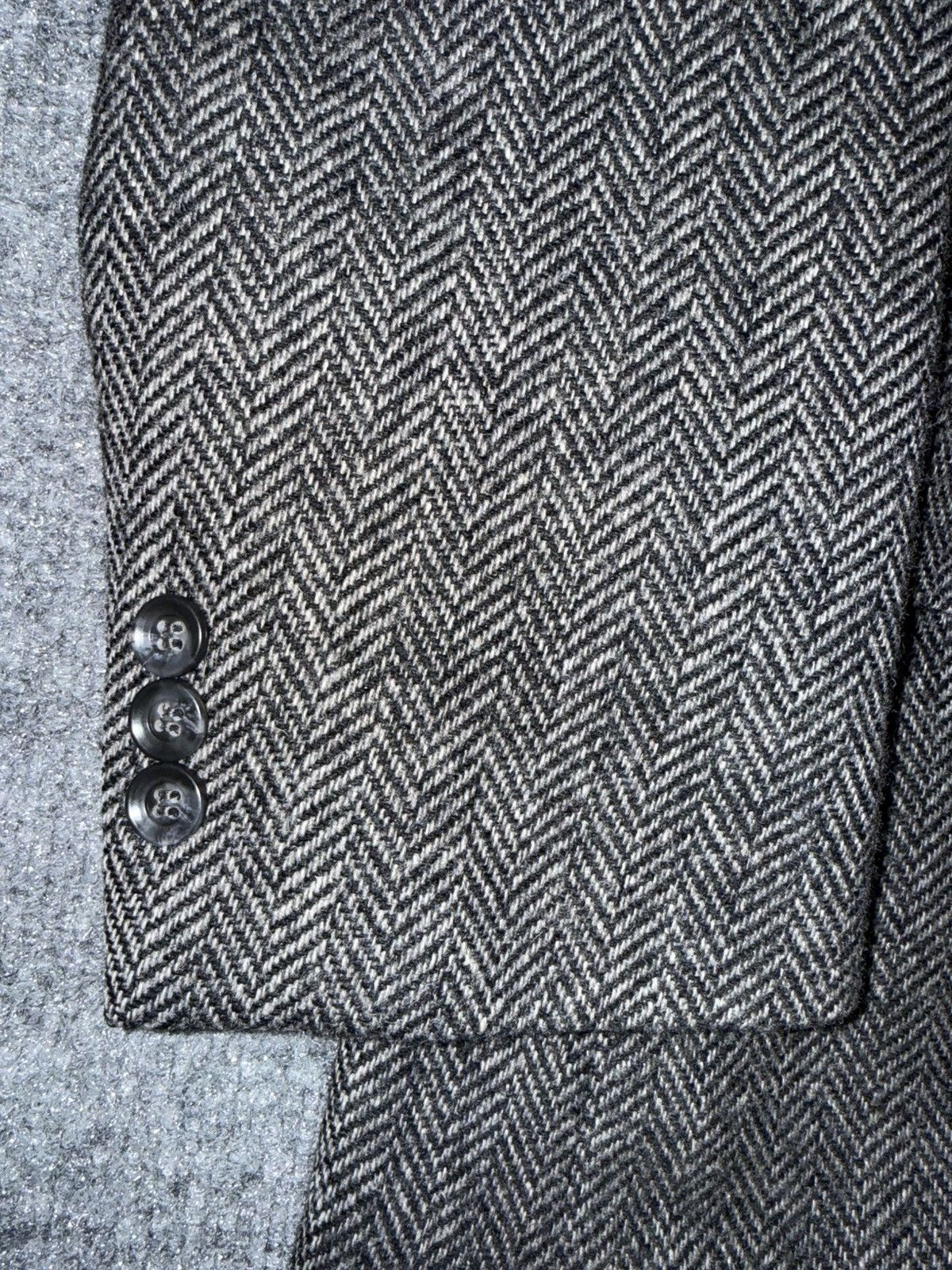Vintage Vintage Herringbone Wool Blazer (USA Made) – 40S Size 40S - 4 Thumbnail