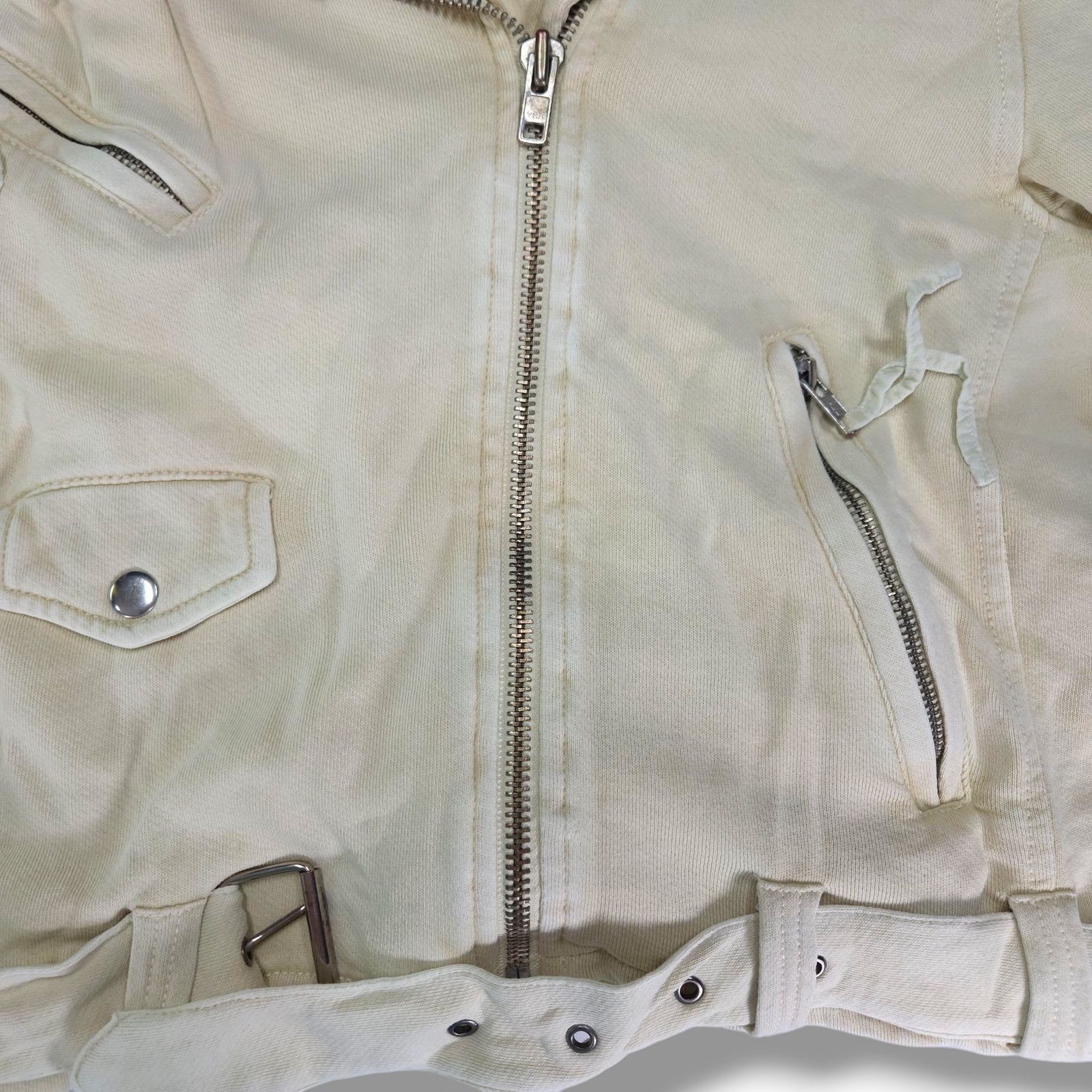 Free People Free People Knit Moto Jacket Oversized Belt Vanilla Cream XS Size XS / US 0-2 / IT 36-38 - 7 Thumbnail