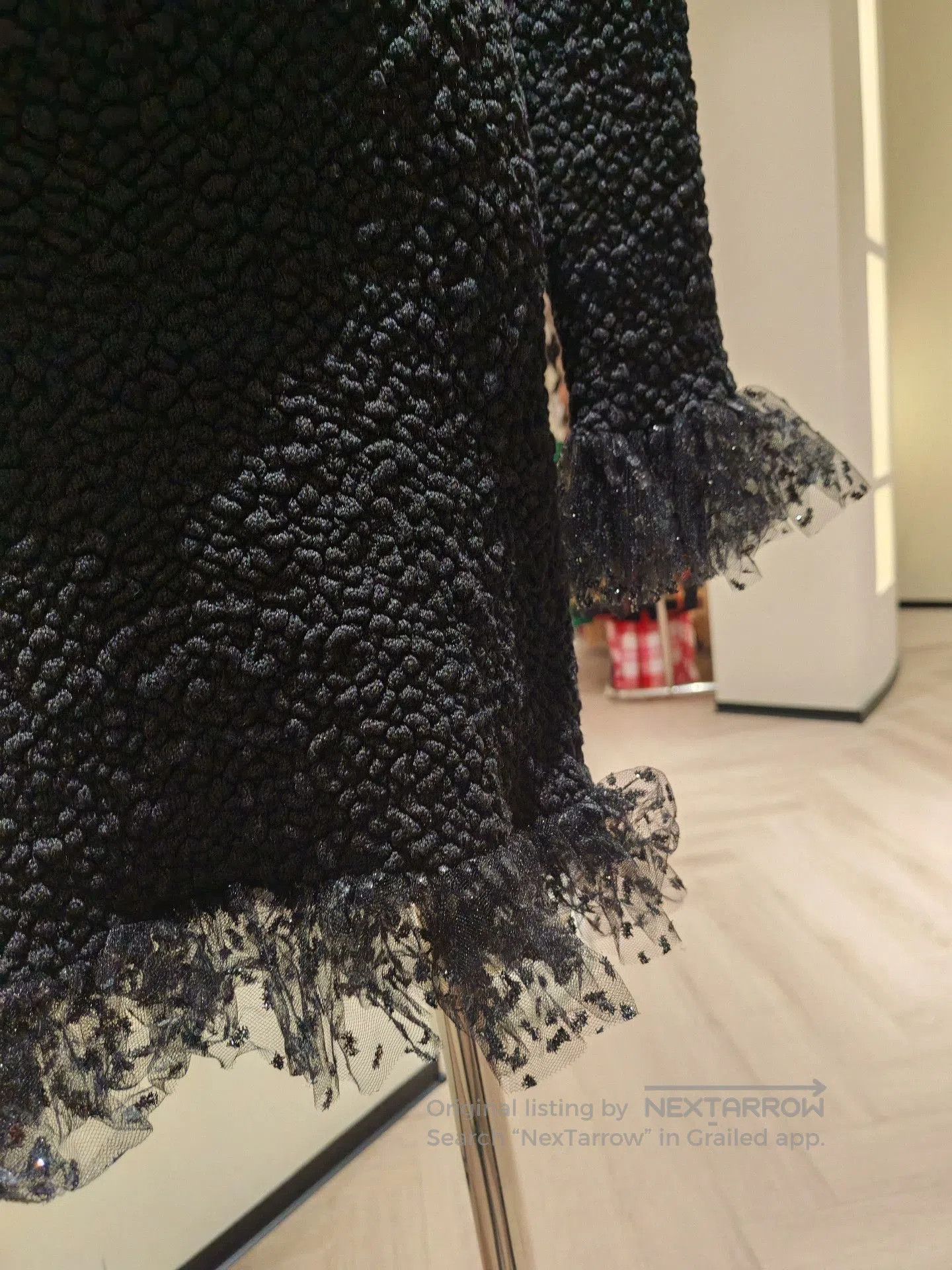 Saint Laurent Paris Saint Laurent Black Lace Trim Dress. Size S / US 4 / IT 40 - 4 Thumbnail