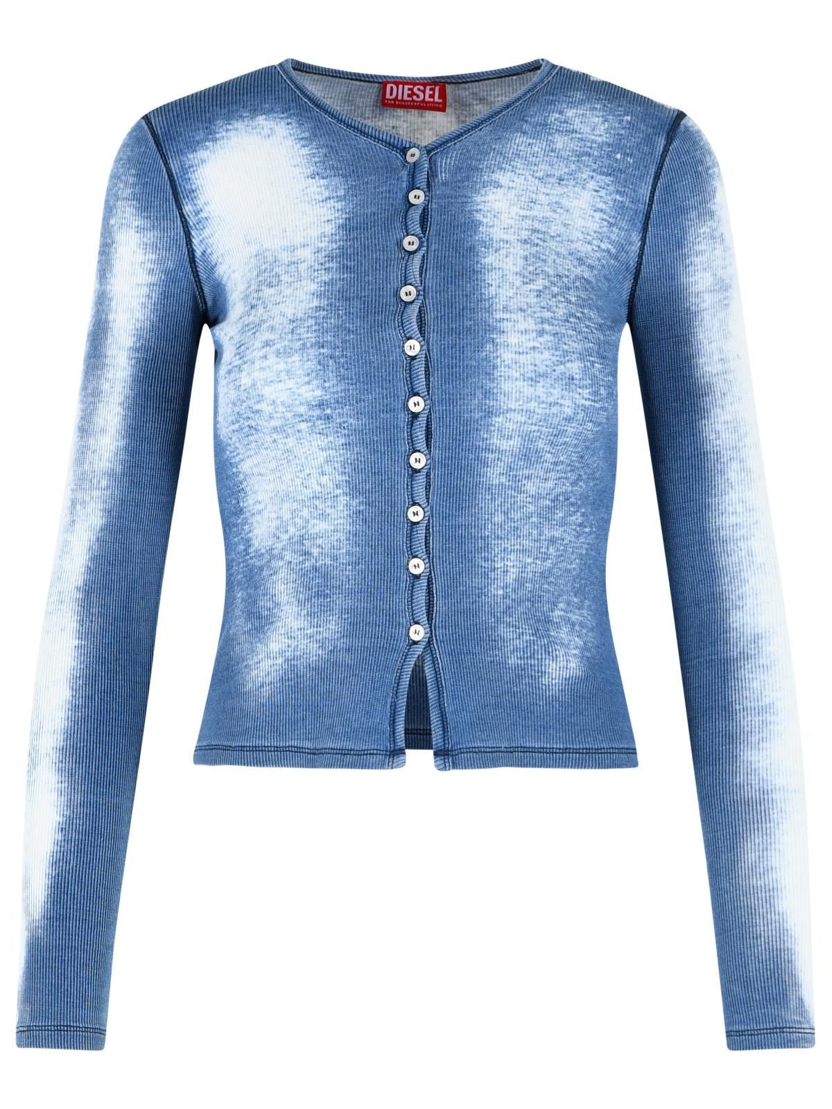 Diesel DIESEL 'Gabriel' Light Blue Stretch Cotton T-Shirt Size M / US 6-8 / IT 42-44 - 1 Thumbnail
