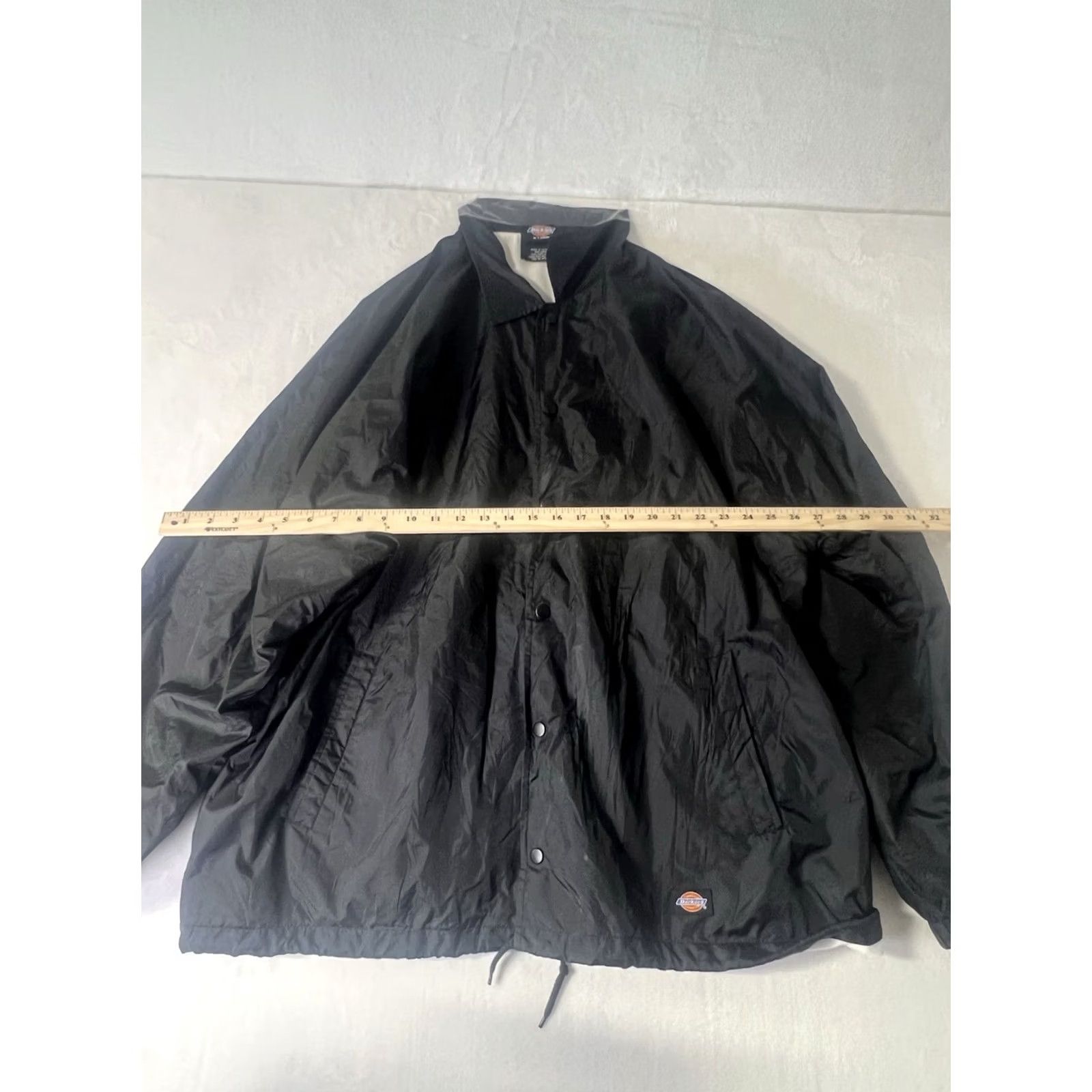 Dickies Dickies Snap On Men’s Jacket Windbreaker Solid Black XL Long Sleeve Mens Jacket Size US XL / EU 56 / 4 - 4 Thumbnail