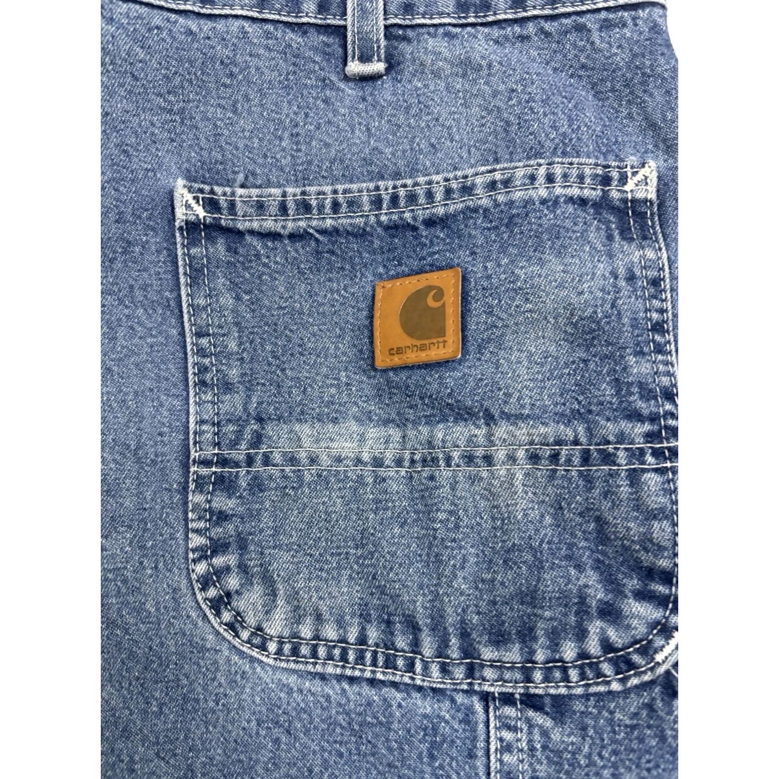 Carhartt Carhartt Jeans Loose Fit Carpenter 40x28 Blue Denim Utility Workwear Medium Wash Men Regular Jeans Denim Blue 40x28 Wide 5-Pocket USA Cowboy Vintage? Size US 40 / EU 56 - 2 Thumbnail