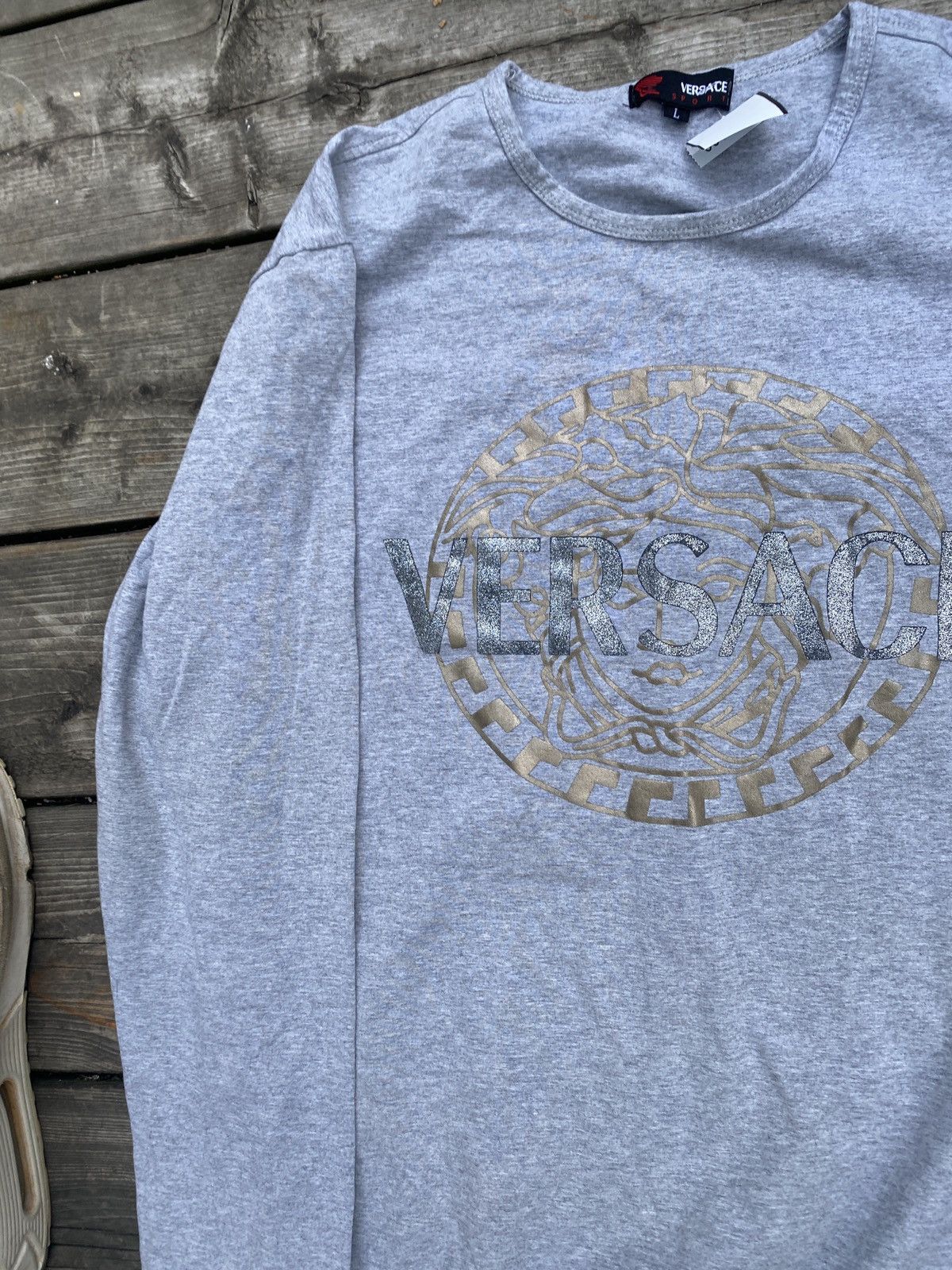 Versace × Vintage Vintage Big Logo Versace Sport Shirt Large Size US L / EU 52-54 / 3 - 7 Thumbnail