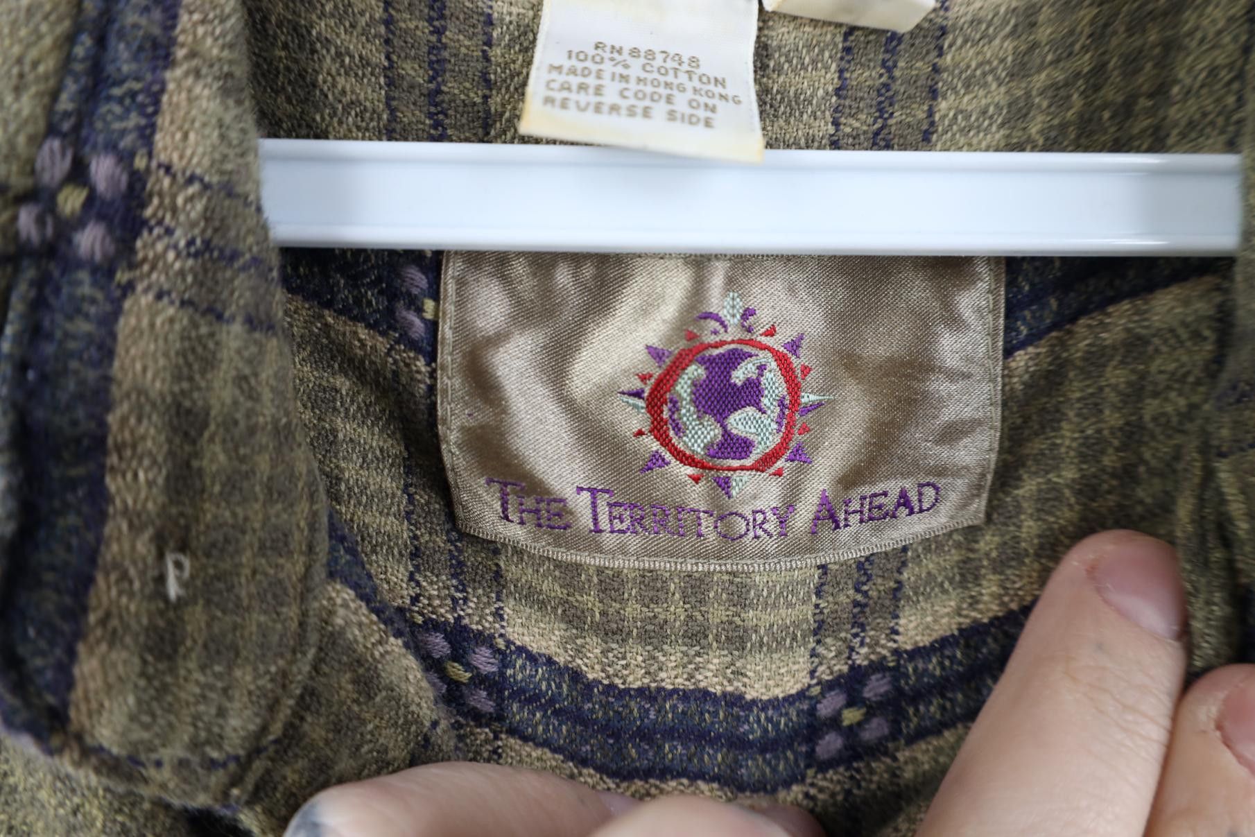 Vintage Vintage 90s The Territory Ahead Weave Button Shirt Plaid Size US M / EU 48-50 / 2 - 9 Thumbnail