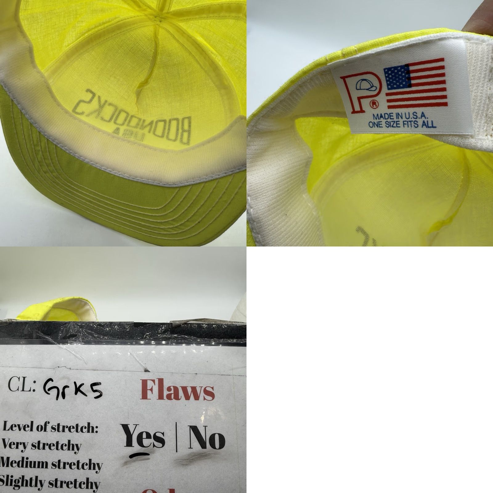 Vintage VINTAGE Boondocks USA Trucker Hat Snapback OSFA Neon Yellow Unisex Adults Adjustable Hat Mens Womens Boys Girls Size ONE SIZE - 8 Thumbnail