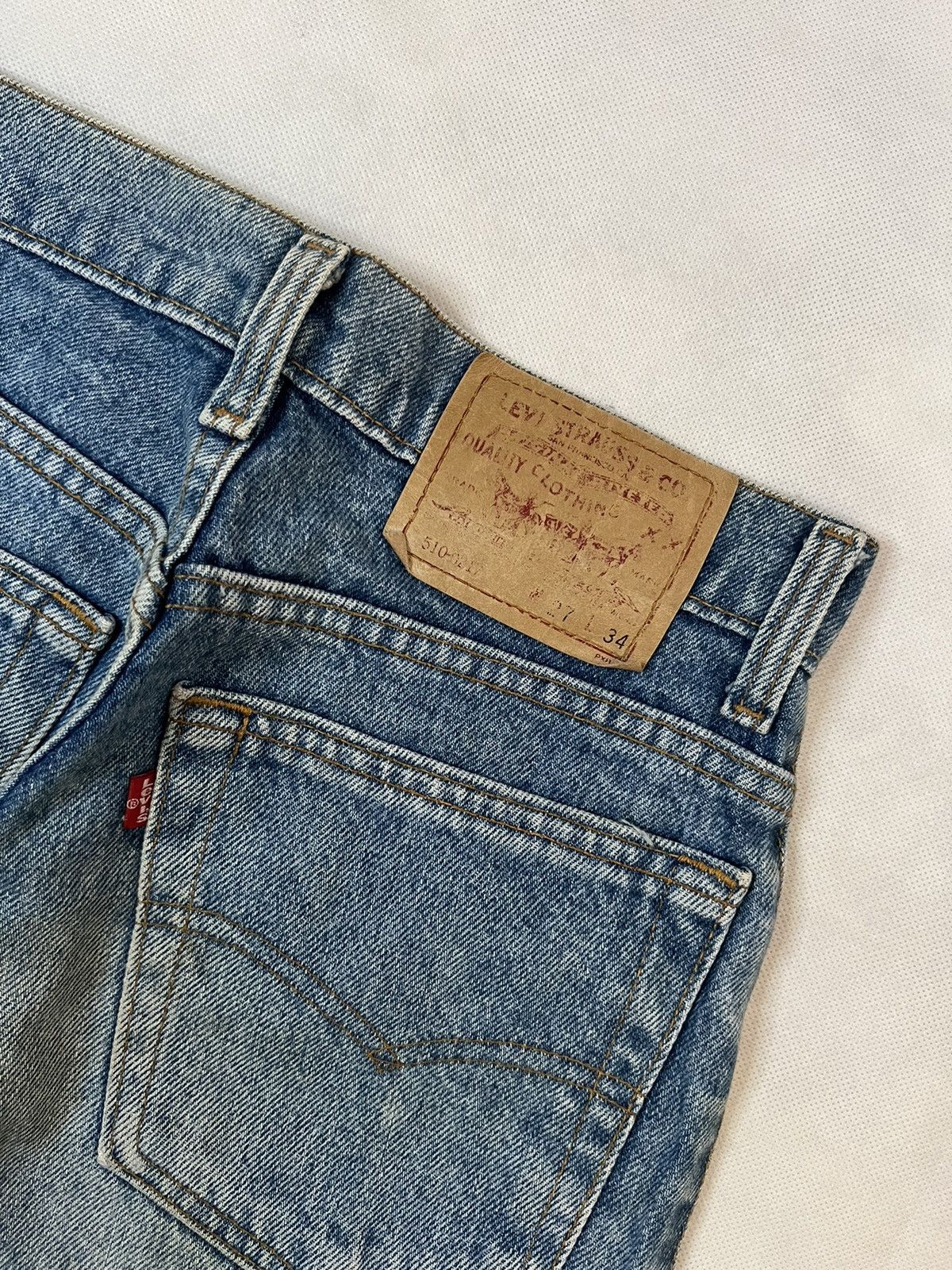 Levi's Vintage Clothing Vtg 90's Levis 510 Blue Wash Denim Size US 26 / EU 42 - 10 Thumbnail