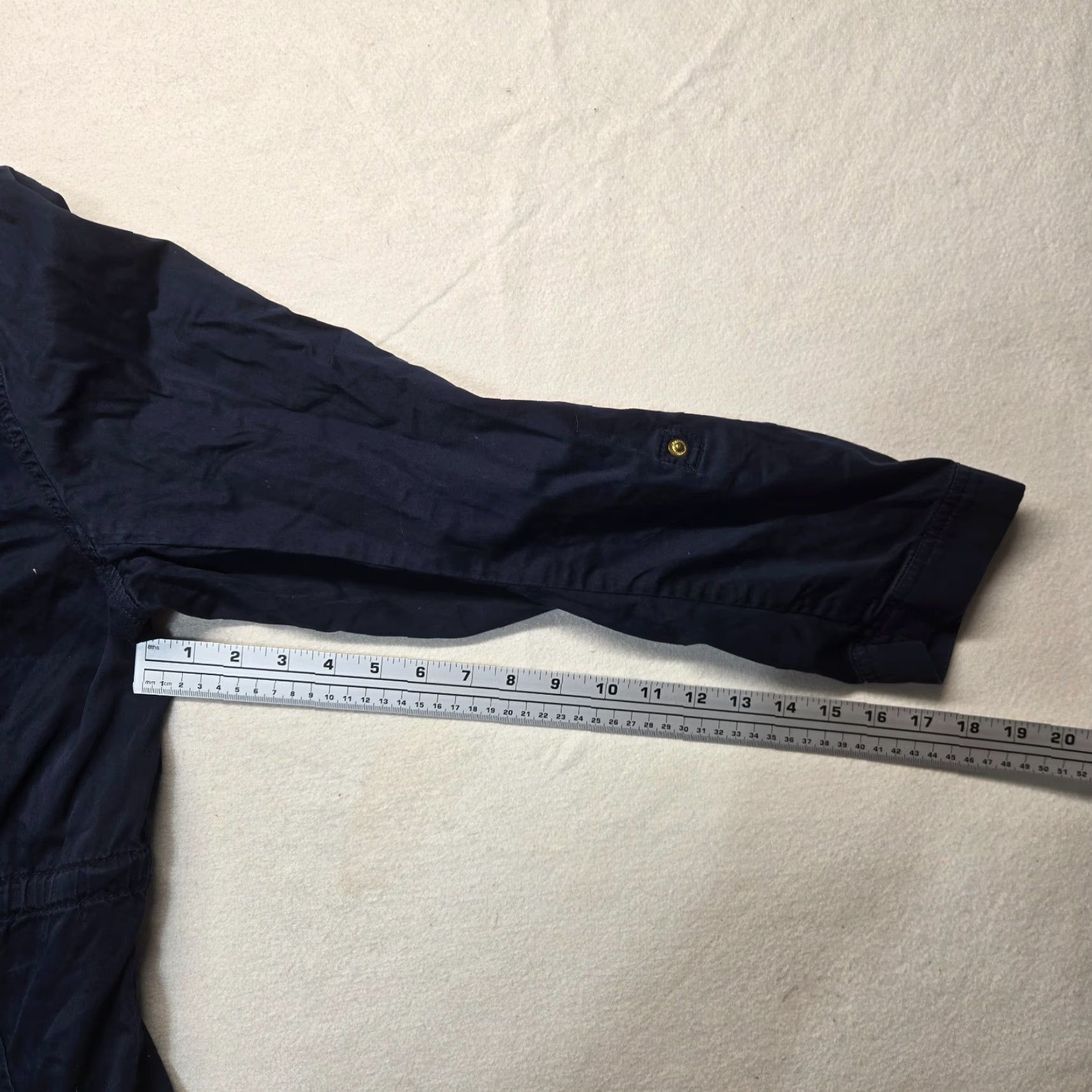 H&M H&M Navy Blue Long Sleeve Jacket Coat Woman Size 20 Full Zip & Button Adult Regular Size 3XL / US 20-22 - 5 Thumbnail