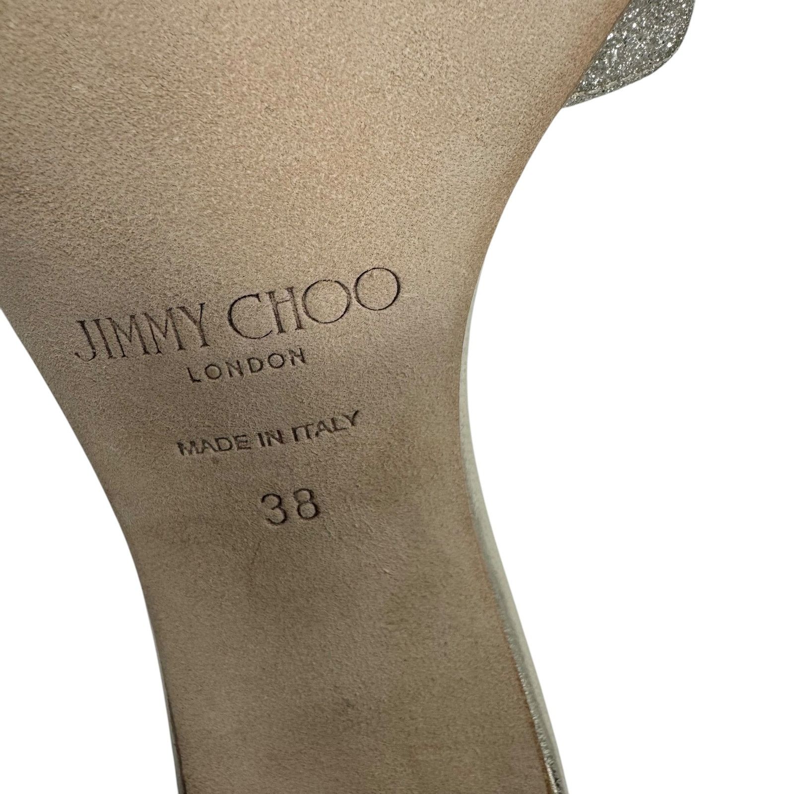Jimmy Choo New Jimmy Choo Saeda Block Heel Glitter Crystals Sandals 38 Size US 8 / IT 38 - 12 Thumbnail