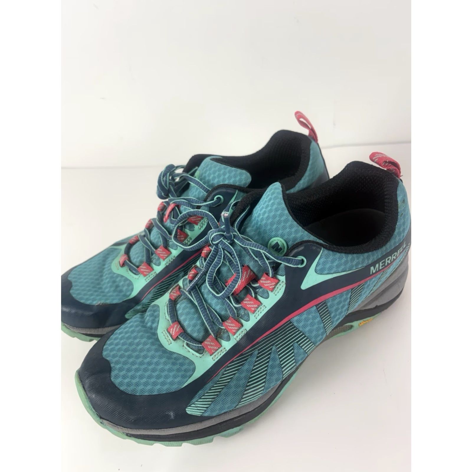 Merrell Merrell Lace Up Sneakers Womens 7.5 Multicolor Geometric Pattern Breathable Lightweight Athletic Walking Hiking Casual Workwear Size US 8 / IT 38 - 2 Thumbnail