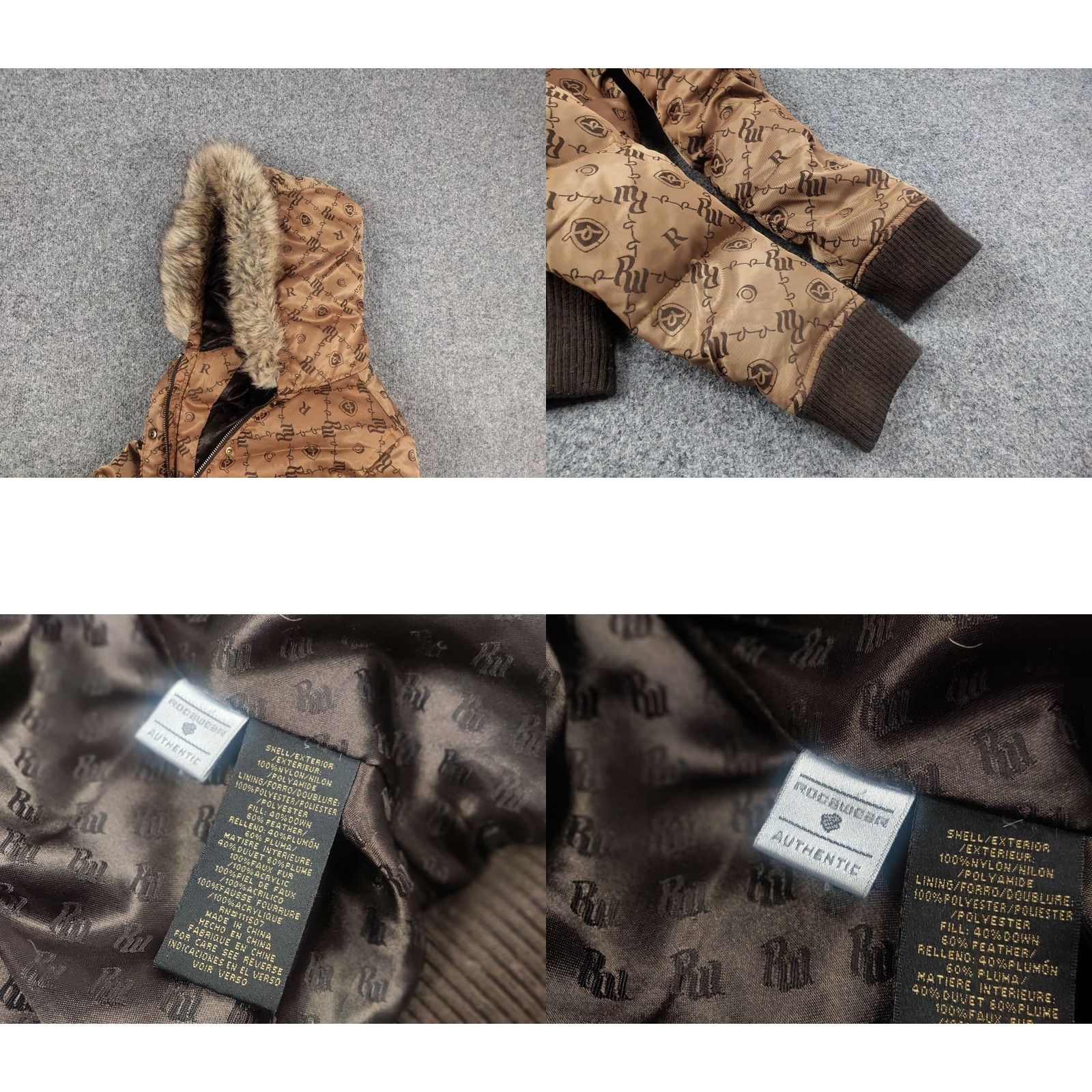 Rocawear Vintage Rocawear Brown Puffer Jacket XS Women Short Logo Down Quilted 90s Hip Hop Vintage y2k Japan Fur Cropped LGB if six was nine Style Size XS / US 0-2 / IT 36-38 - 9 Thumbnail