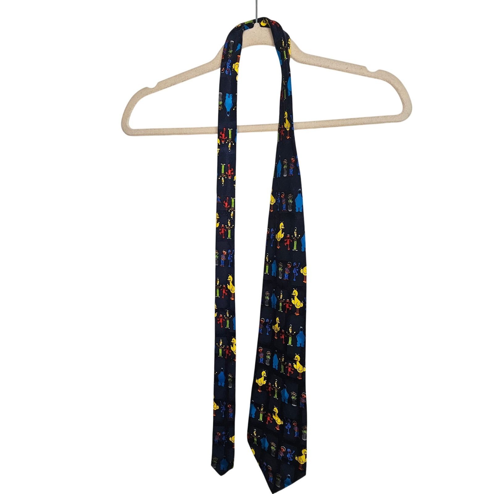 Other Sesame Street Navy Blue Silk Tie Men's Tie Size ONE SIZE - 2 Thumbnail