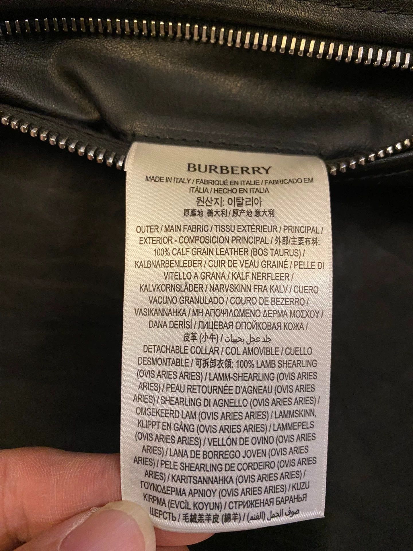 Burberry Burberry Calfskin Motorcycle Fur Collar Jacket Size US M / EU 48-50 / 2 - 9 Thumbnail