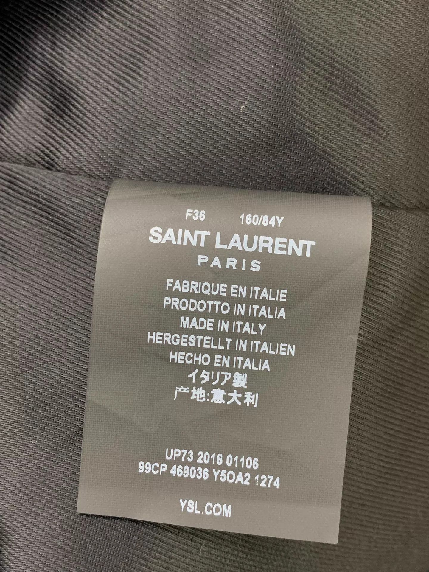 Yves Saint Laurent YSL Black Leather Biker Jacket 34 New Size XS / US 0-2 / IT 36-38 - 7 Thumbnail