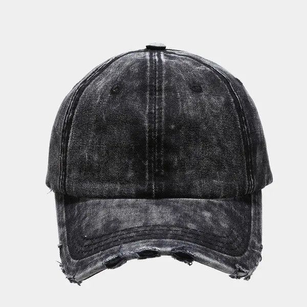 Japanese Brand Yukiko x Naomi Damaged Bleached Washed Baseball Cap Size ONE SIZE - 2 Thumbnail