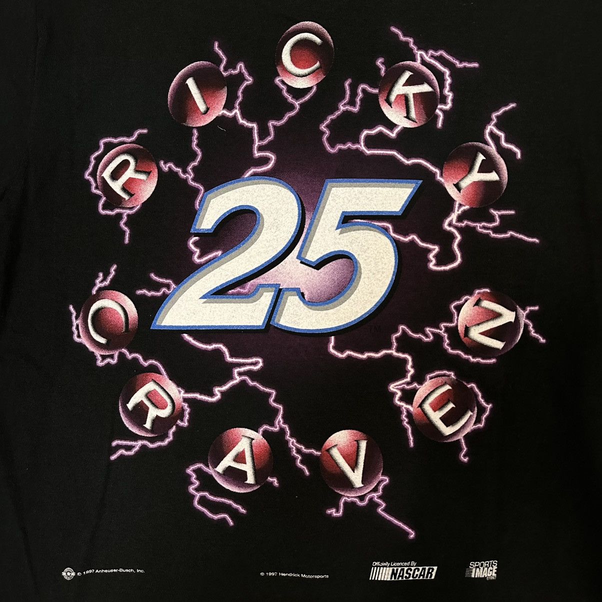 NASCAR Crazy vintage 90s Ricky Craven Budweiser double sided nascar Size US M / EU 48-50 / 2 - 5 Thumbnail