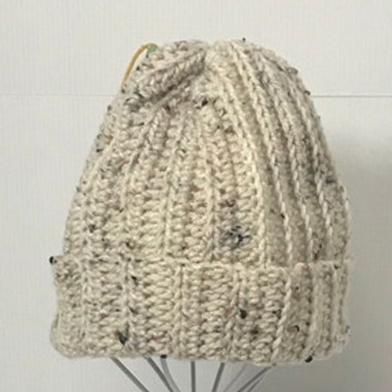 Handmade NWT Beige Brown Handmade Crocheted Beanie by Dawny Size ONE SIZE - 3 Thumbnail