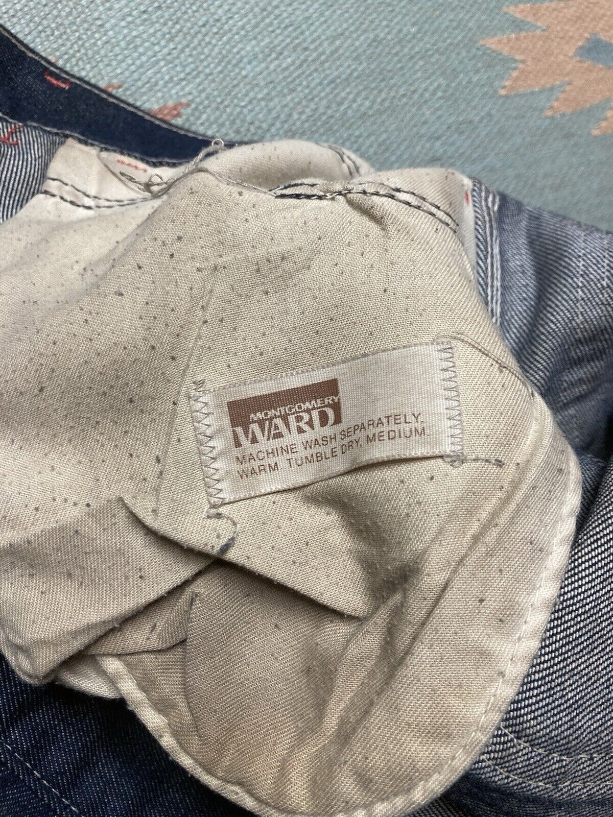Vintage VTG Montgomery ward carpenter jeans dark wash denim 40x33 Size US 40 / EU 56 - 9 Thumbnail