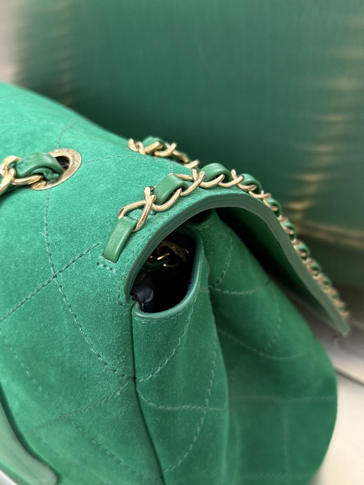 Chanel Chanel X Pharrell Williams XXL Suede Flap Bag Green Size ONE SIZE - 9 Thumbnail