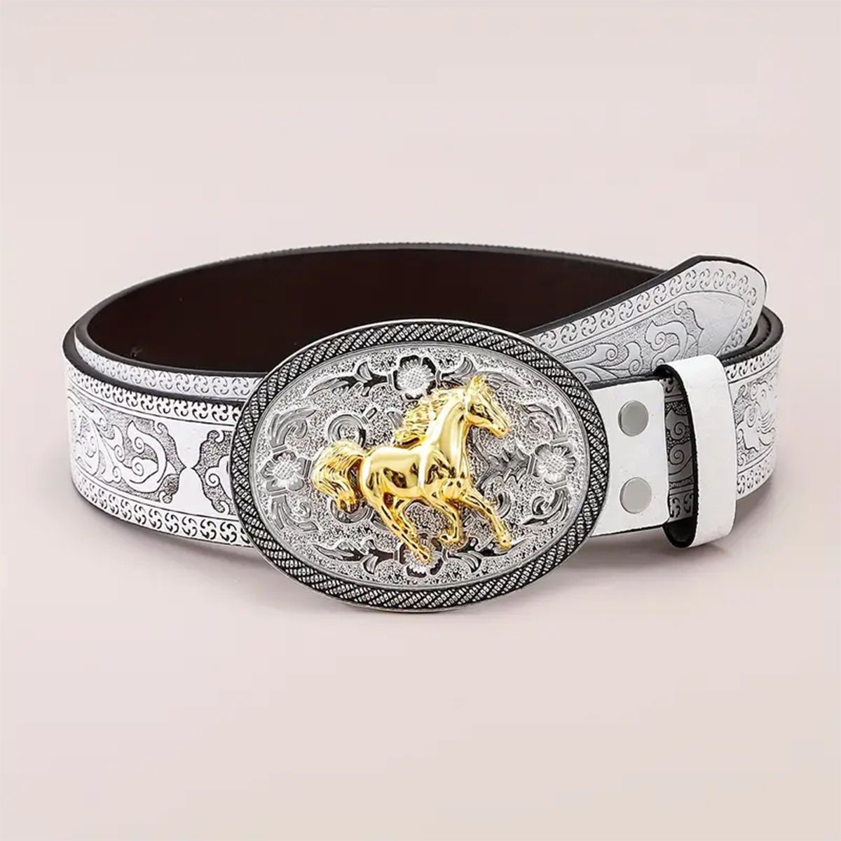 Designer Vibe Vintage Belt Riveted Belts Menswear Accessories Size ONE SIZE - 1 Thumbnail