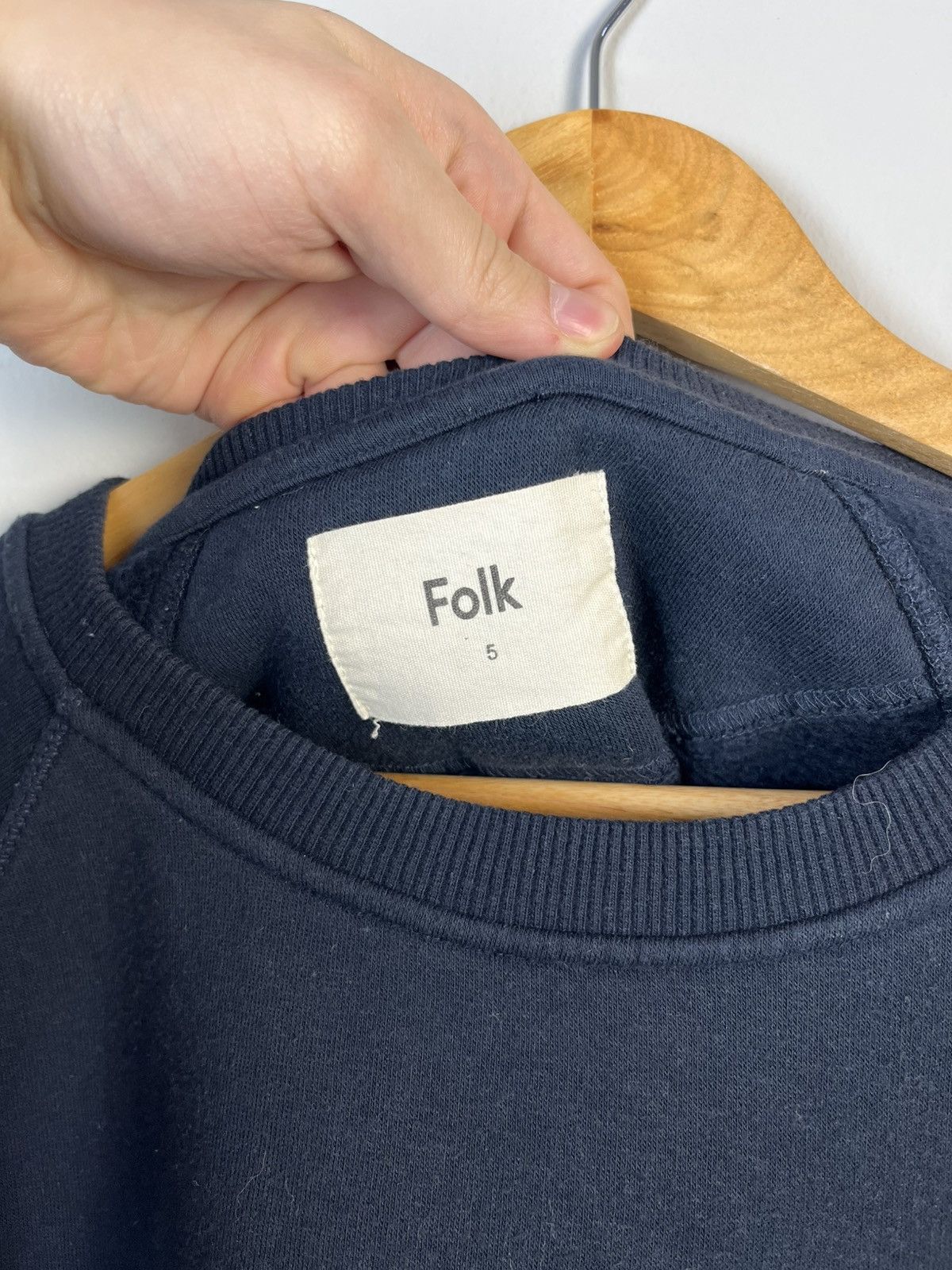 Folk Folk Basic Sand Cotton Basic Logo Sweatshirt Size US XL / EU 56 / 4 - 7 Thumbnail