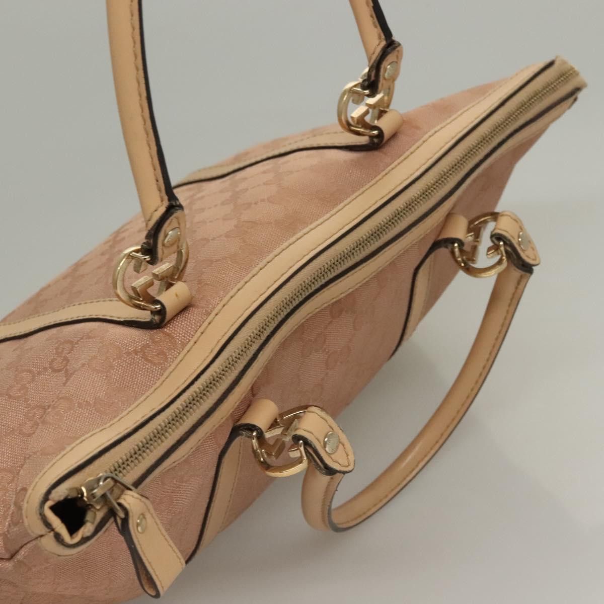 Gucci GUCCI GG Canvas Lovely Tote Bag Pink Gold Size ONE SIZE - 6 Thumbnail