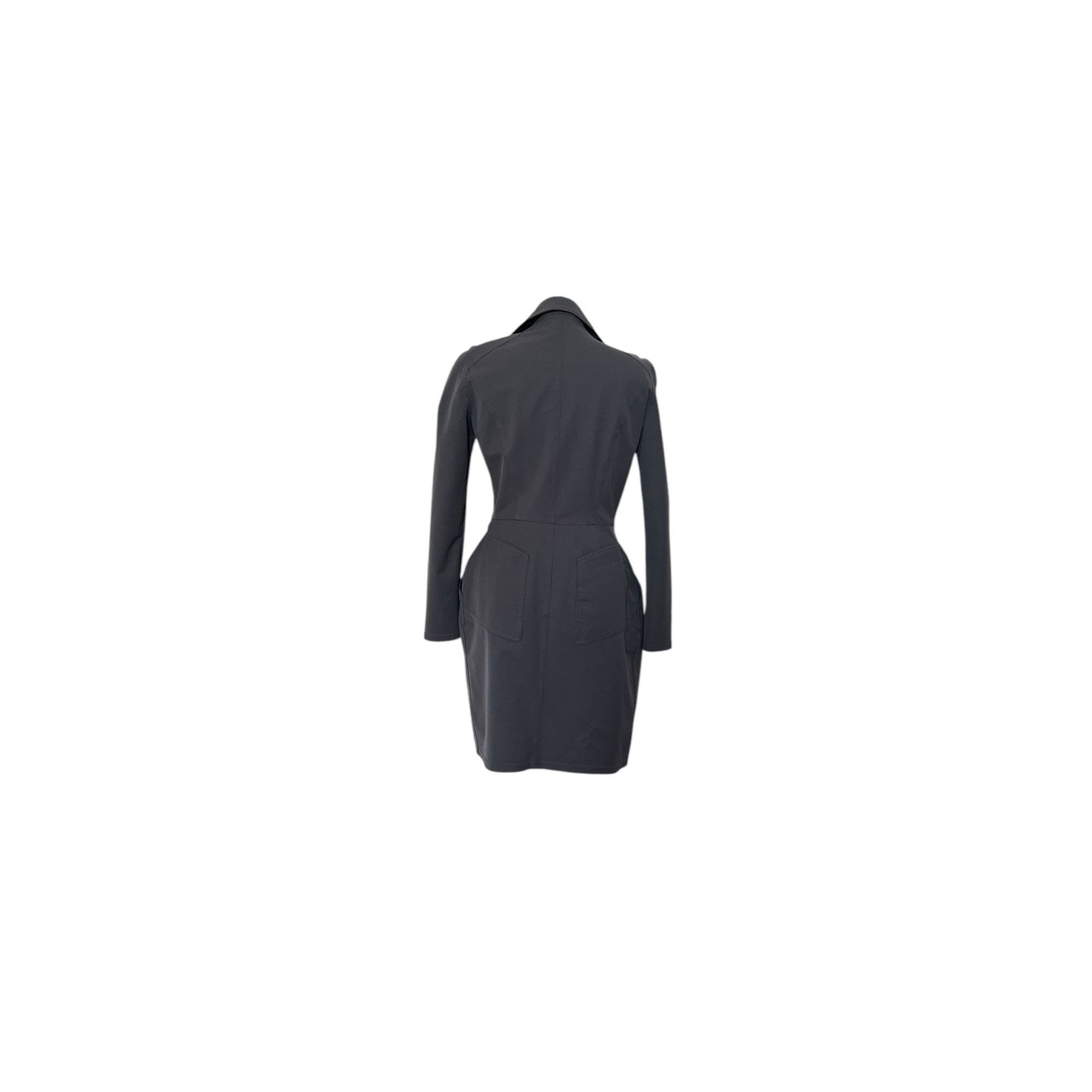 Thierry Mugler Vintage Sculptural Grey Dress Size S / US 4 / IT 40 - 4 Thumbnail