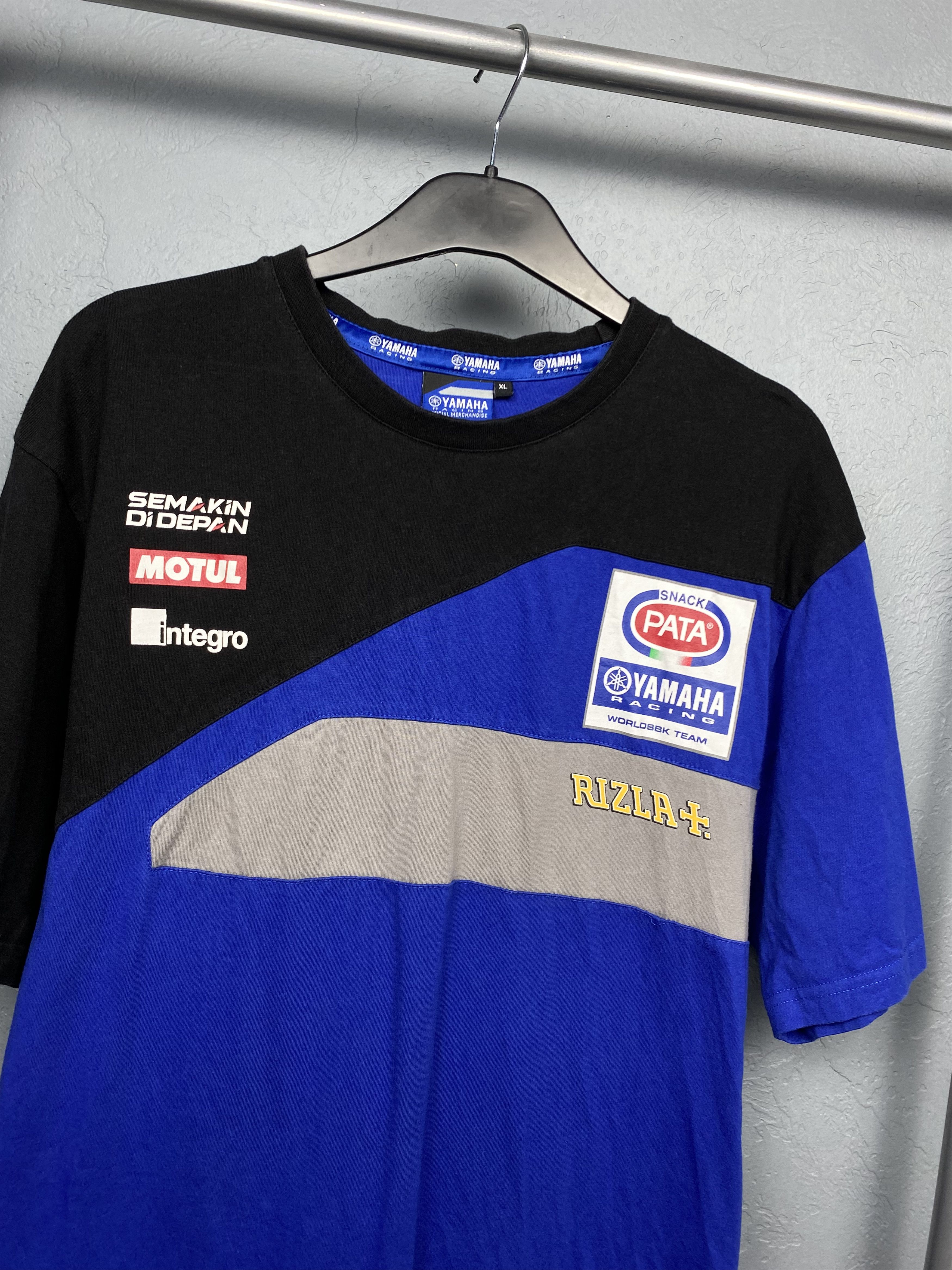 Japanese Brand Yamaha Racing Team Vintage Mens Crew Neck T-Shirt Size US XL / EU 56 / 4 - 2 Thumbnail