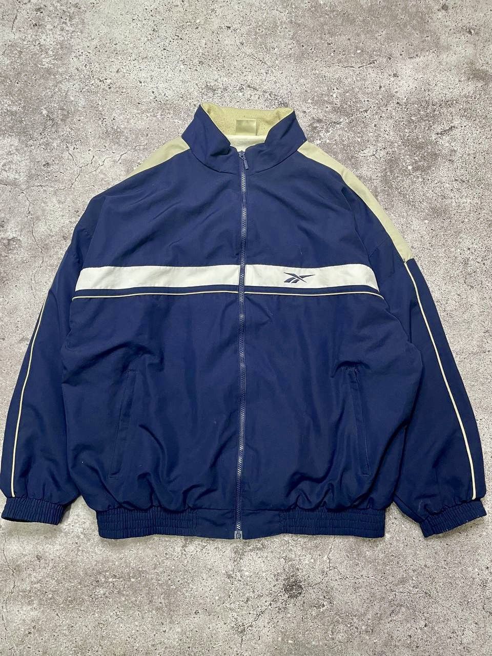Vintage Reebok Mens Size L Full Zip Lined Windbreaker