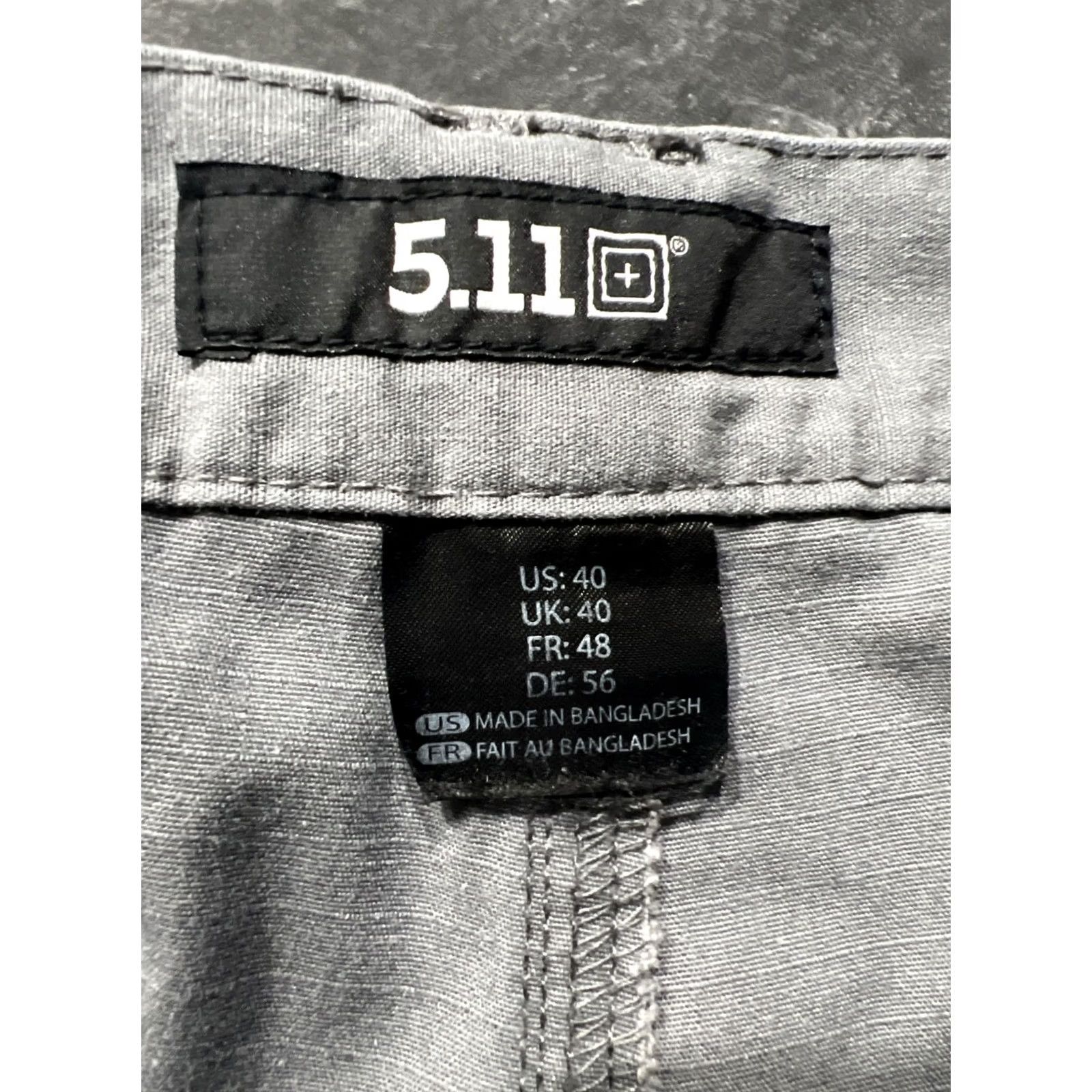 Vintage 5.11 Tactical Shorts Men’s 40 Gray Cargo Rip Stop Canvas Style Work Cloth Solid Mens Casual Travel Size US 40 / EU 56 - 4 Thumbnail