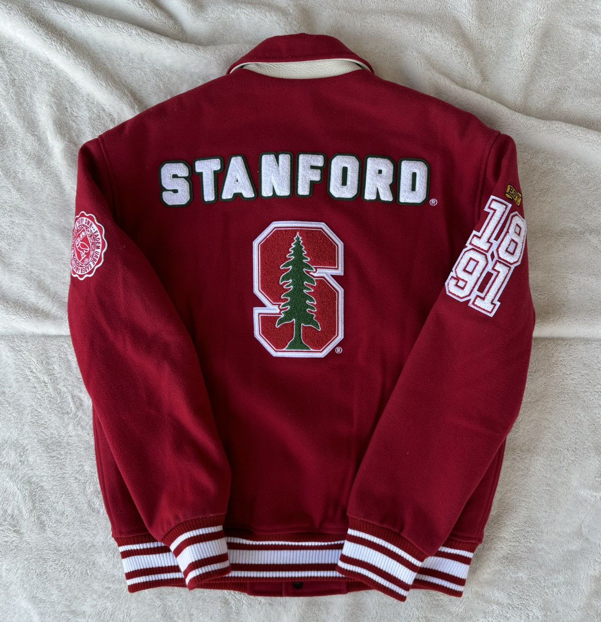 October's Very Own OVO x Stanford University Red Varsity Jacket Size US L / EU 52-54 / 3 - 5 Thumbnail