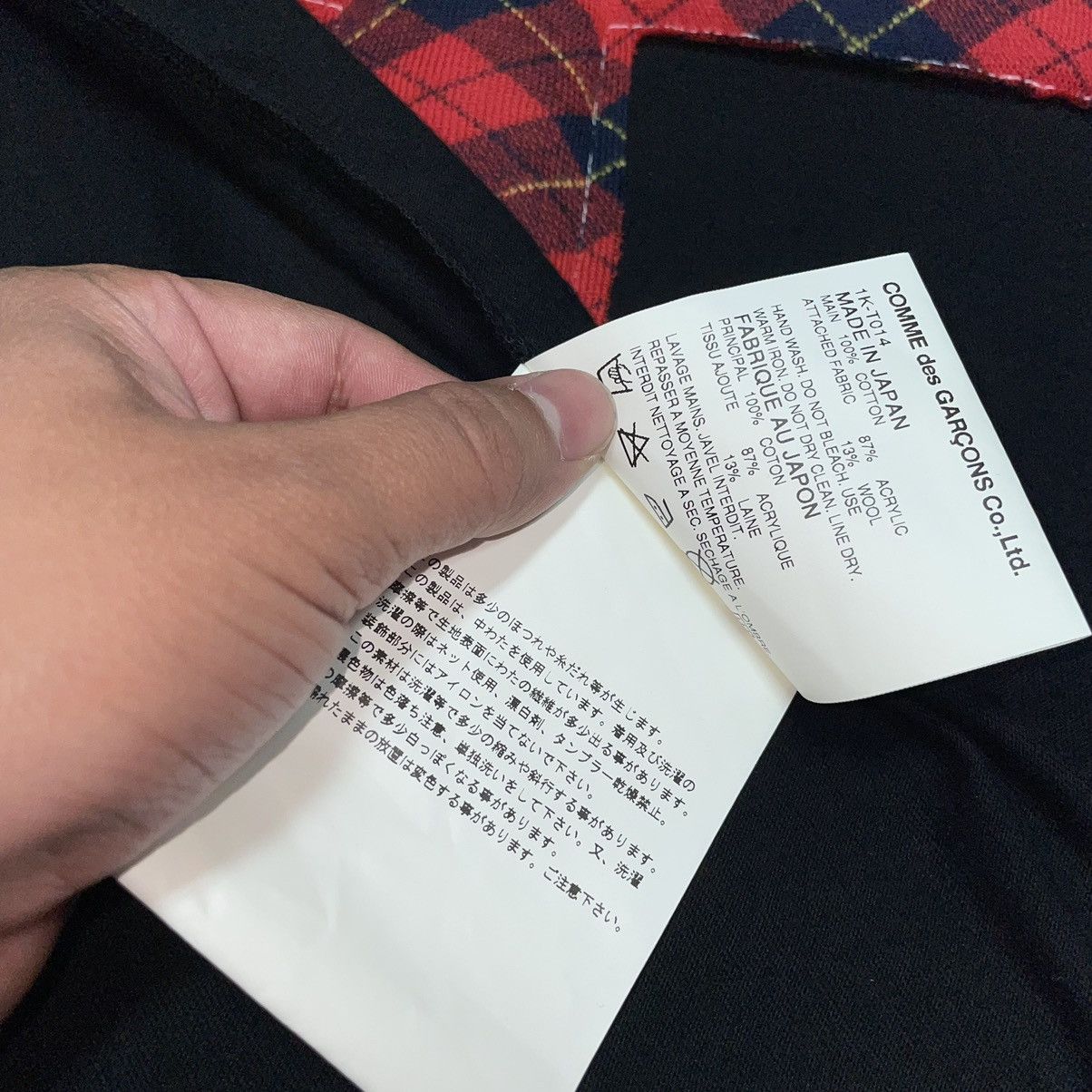 Comme des Garcons × Comme des Garcons Black × Comme des Garcons SHIRT Comme Des Garçons AD2012 padded cross T-shirt plaid Size US XL / EU 56 / 4 - 8 Thumbnail