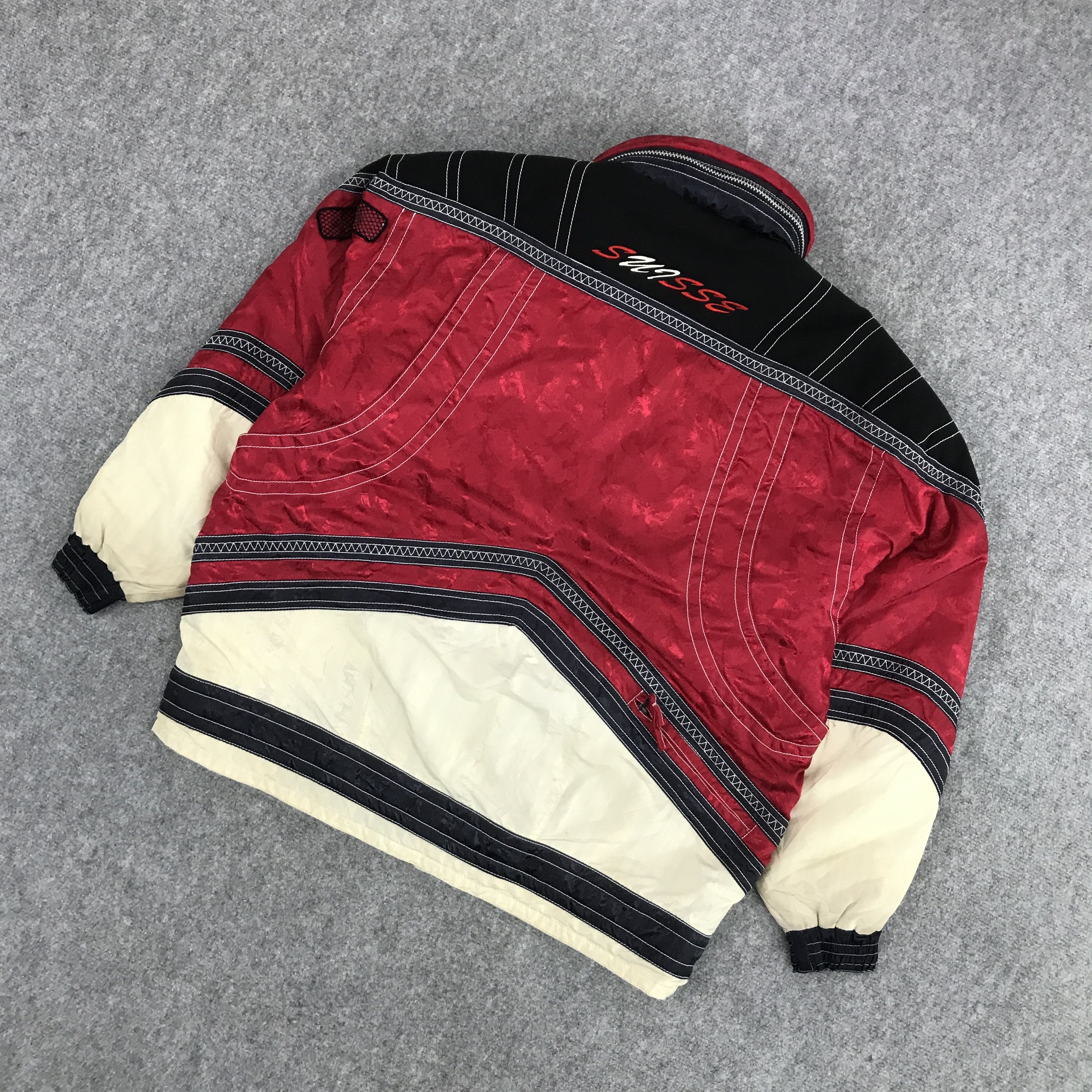 Vintage SWISS SKI SCHOOL SKI RARE DESIGN JACKET Size US L / EU 52-54 / 3 - 6 Thumbnail