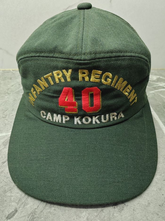 Japanese Brand Vintage Infantry Regiment 40 Camp kokura Cap Hat Size ONE SIZE - 2 Thumbnail