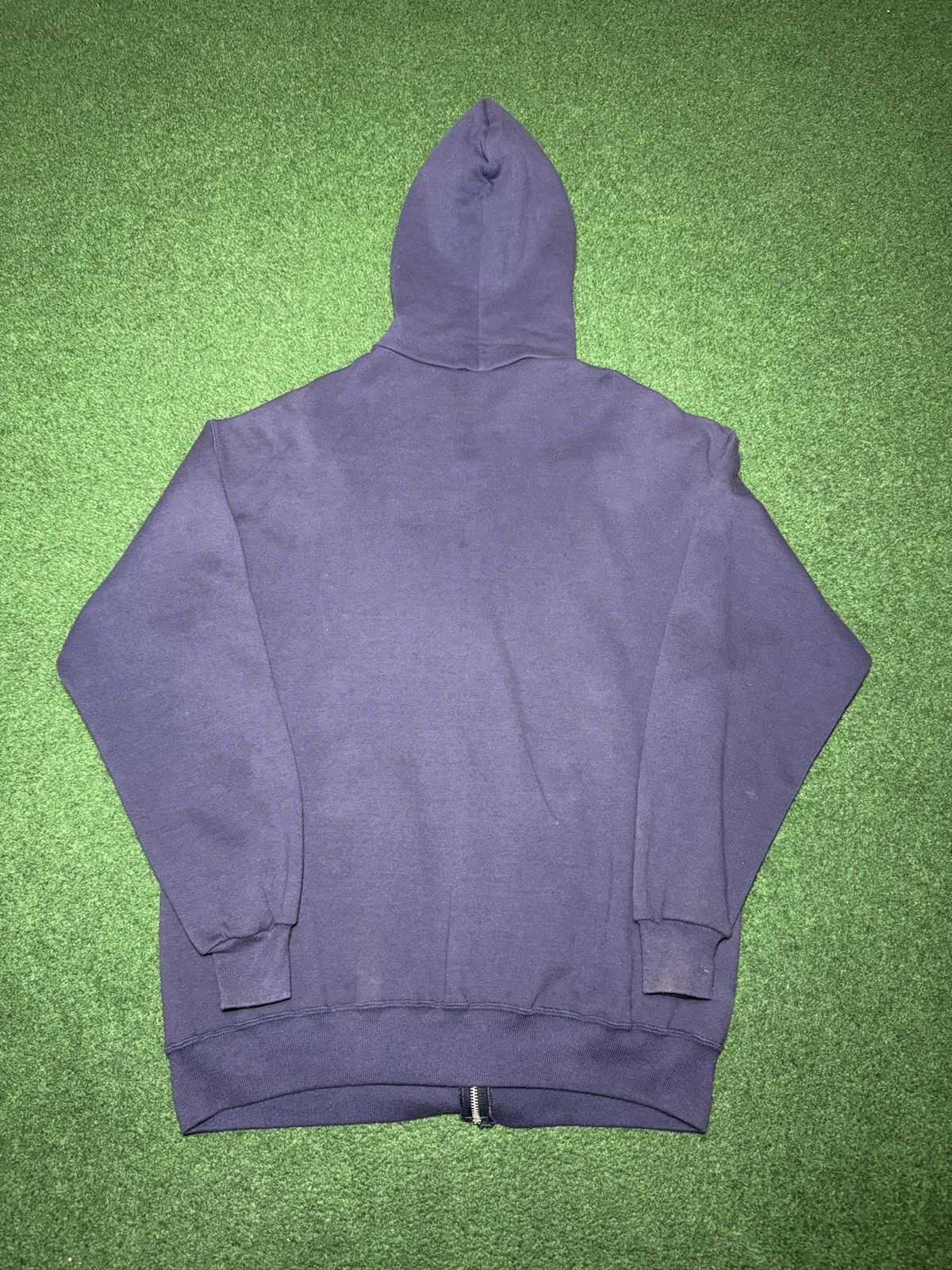 Jerzees Vintage 90s Jerzees Blank Faded XXL Minimalist Zip Hoodie Size US XXL / EU 58 / 5 - 4 Thumbnail