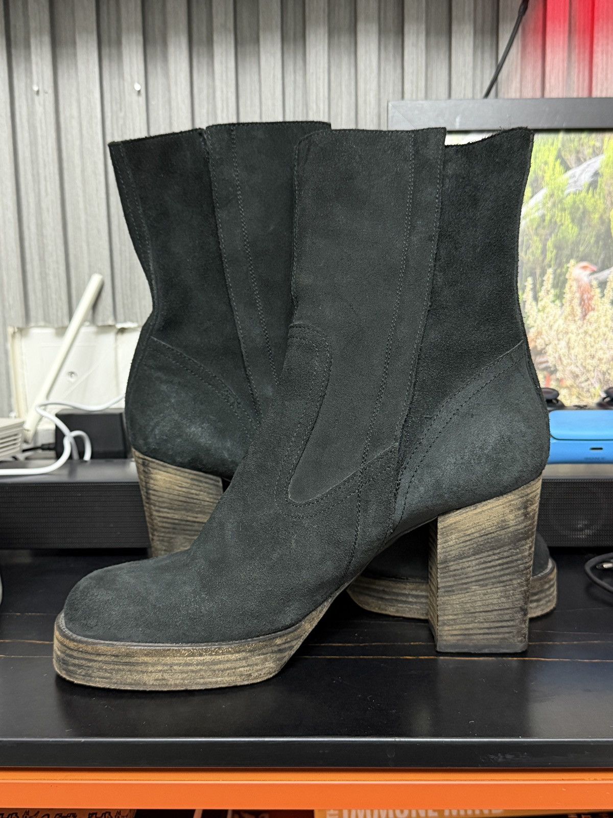 Rick Owens 🦂😮‍💨Ss05 SCORPIO suede heel Boots Size US 9 / EU 42 - 15 Thumbnail