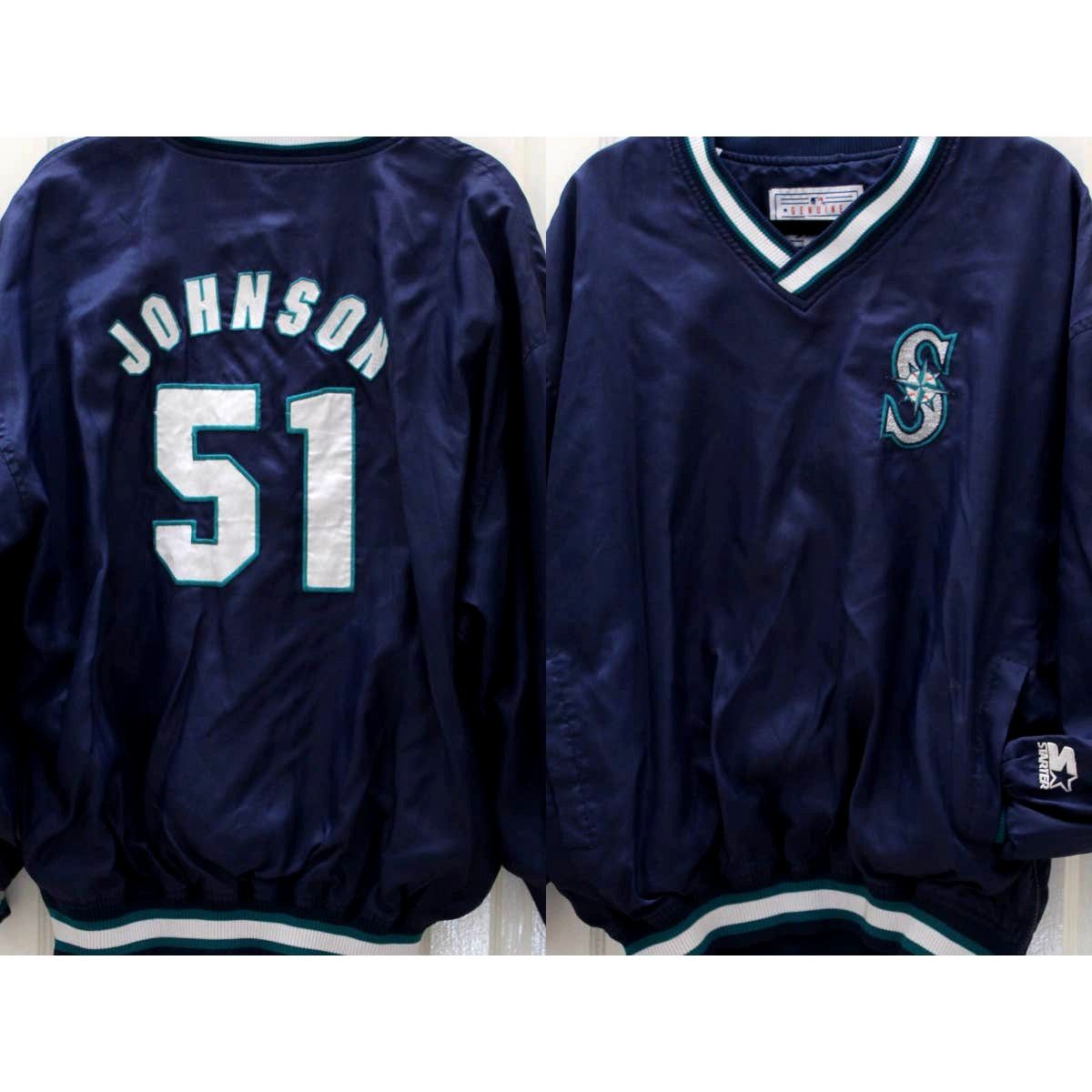 Starter Randy JOHNSON 51 Seattle Mariners 90s STARTER jacket L vtg Size US L / EU 52-54 / 3 - 1 Thumbnail