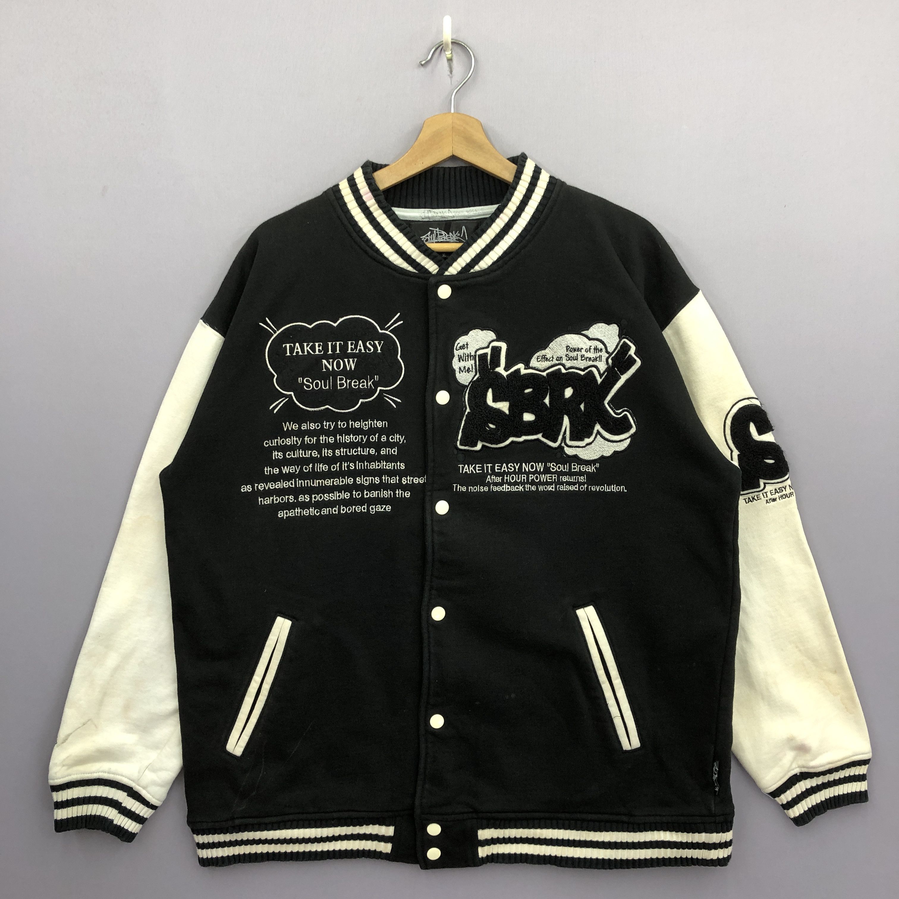 Japanese Brand × Vintage Vintage Y2K Soul Break Baggy Sweater Hip Hop Swag Sweatshirt Size US L / EU 52-54 / 3 - 2 Thumbnail