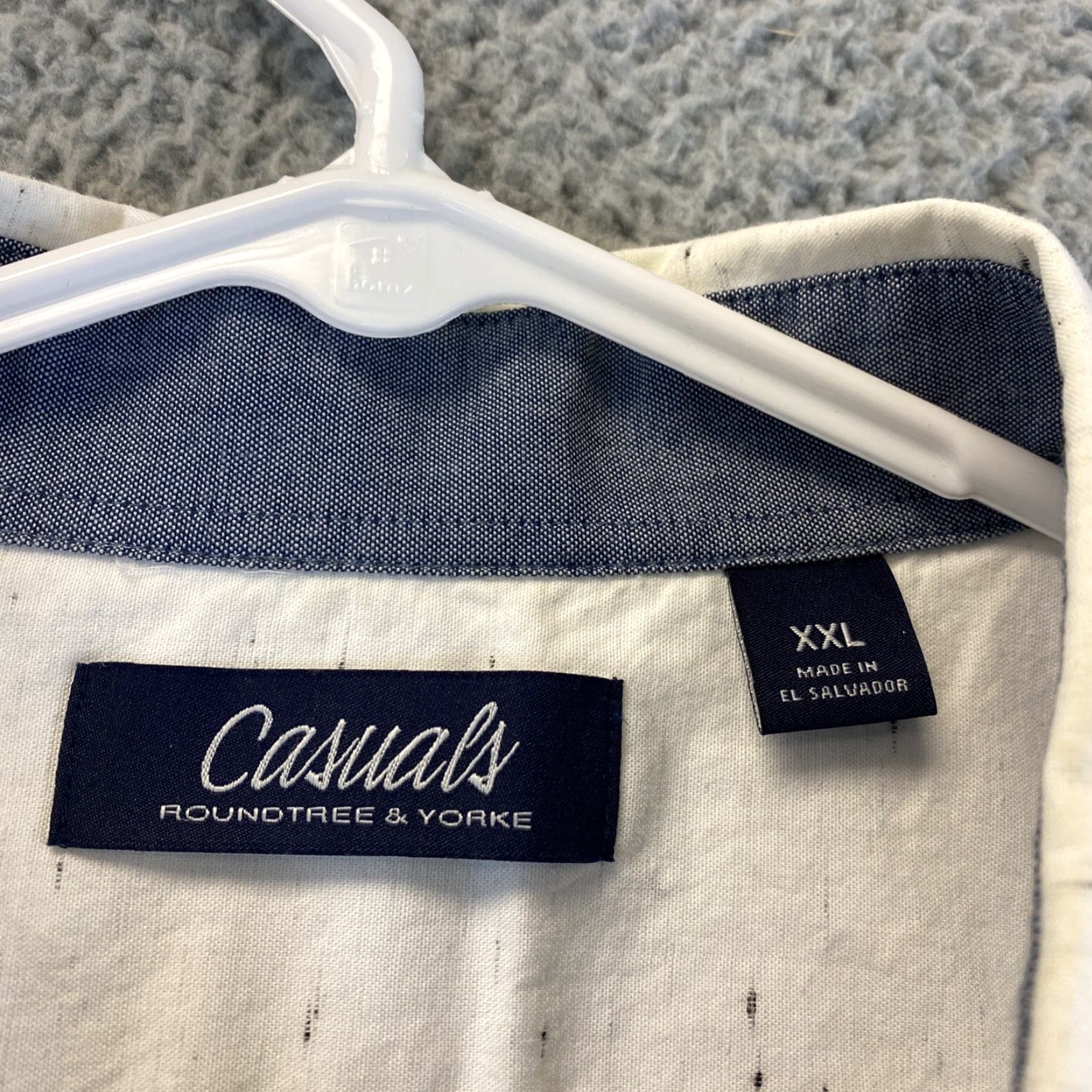 Vintage Casuals Shirt Men Long Sleeve Dress White XXL 100% Cotton Button-Down Regular Fit Mens Size US XXL / EU 58 / 5 - 5 Thumbnail