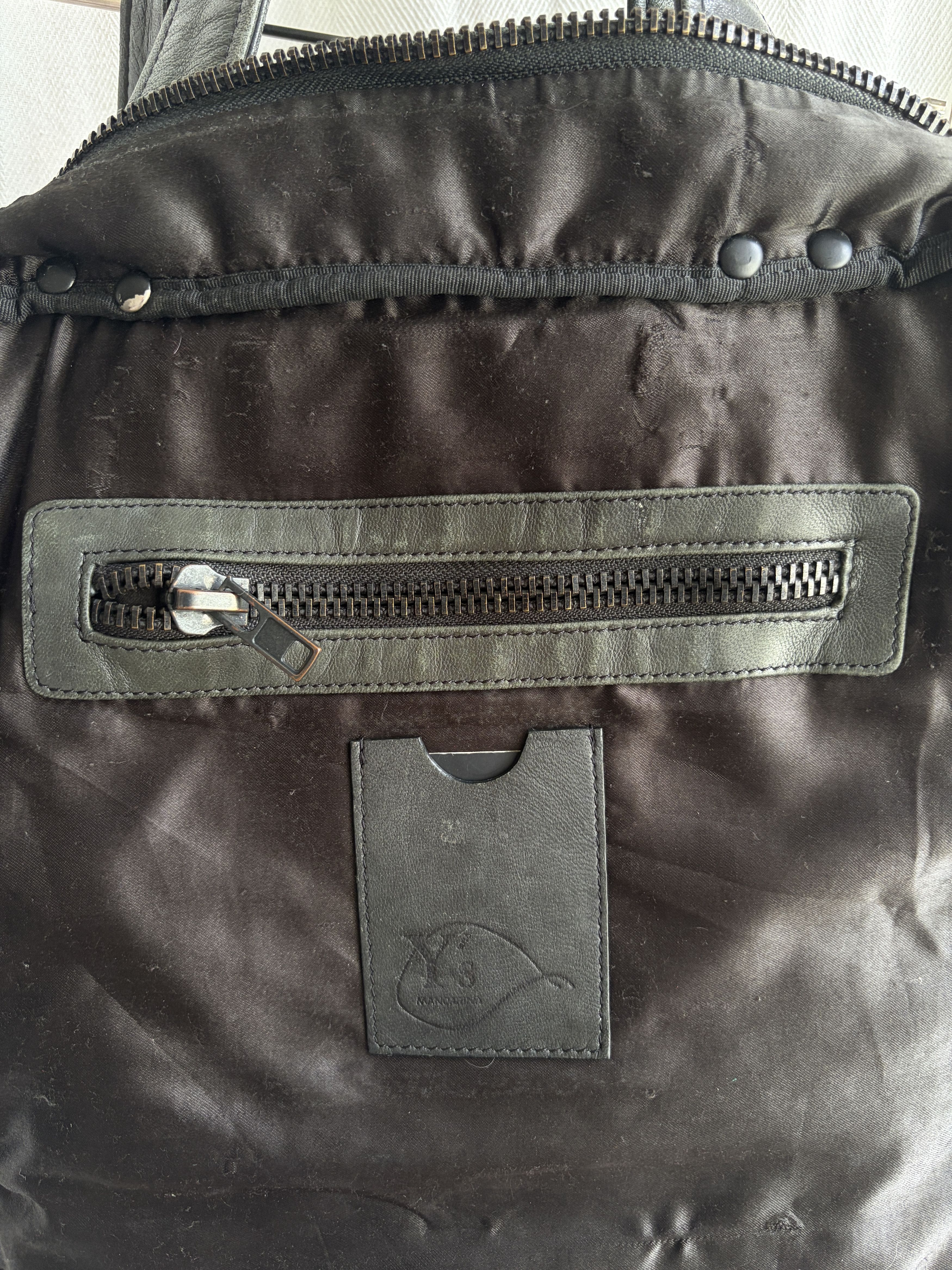 Yohji Yamamoto Y’s x Mandarina Duck AW07 Olive Leather Shoulder Bag Size ONE SIZE - 8 Thumbnail